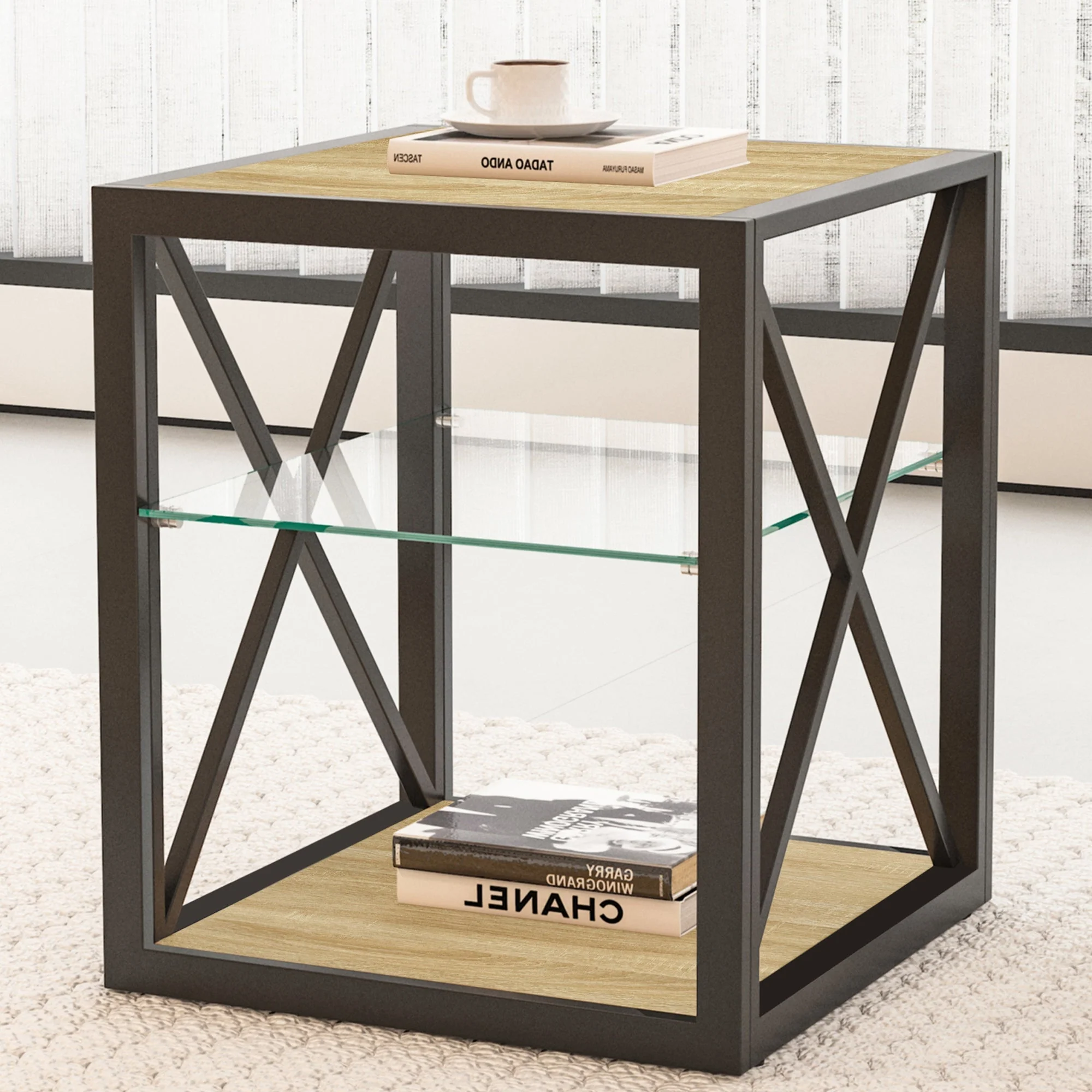 1 Piece Modern End Table Nightstand for Bedroom & Living Room - Image 2
