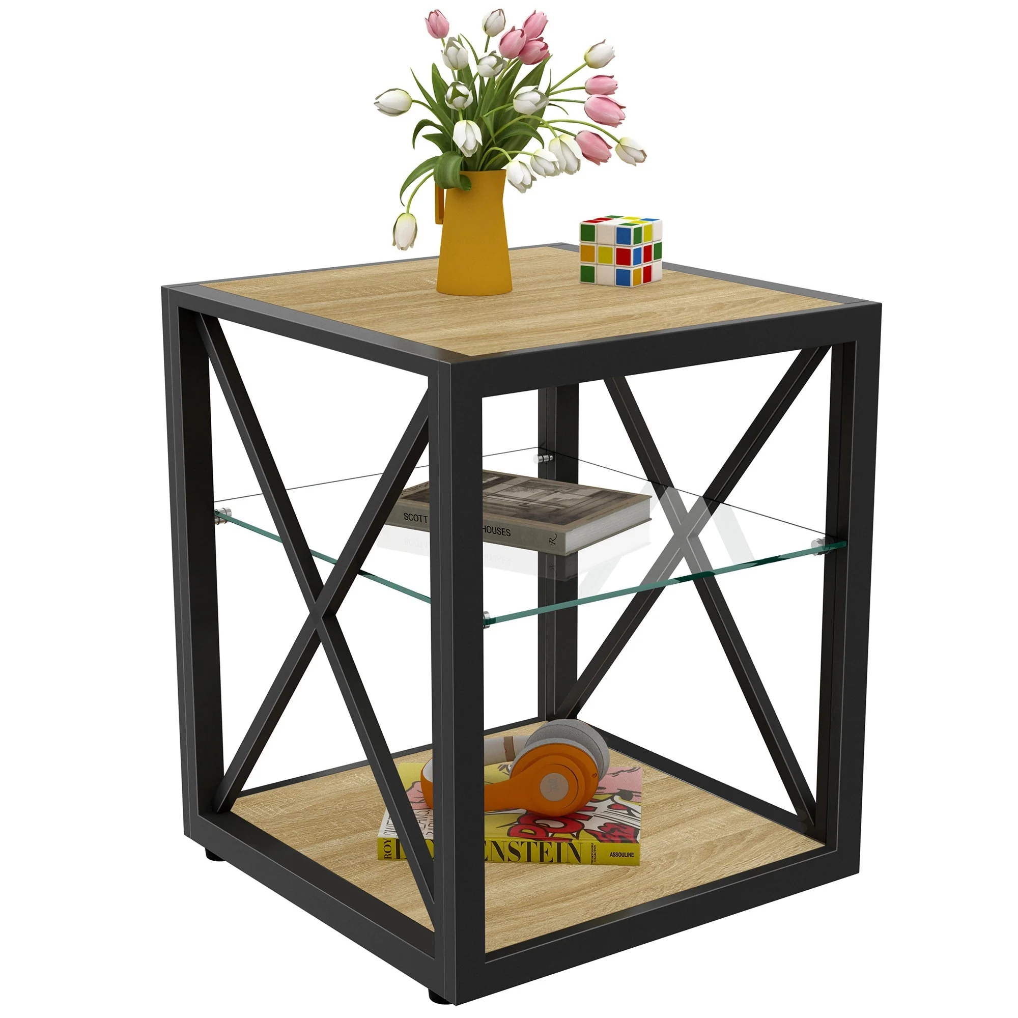 1 Piece Modern End Table Nightstand for Bedroom & Living Room - Image 3