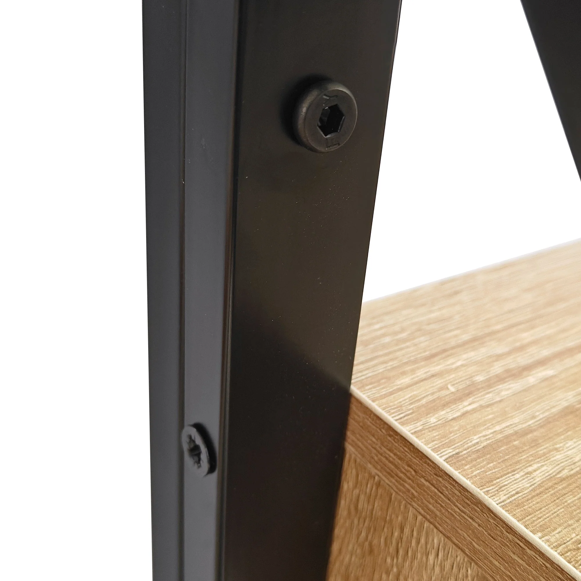 1 Piece Modern End Table with Drawer - Natural Wood & Tempered Glass - Image 16