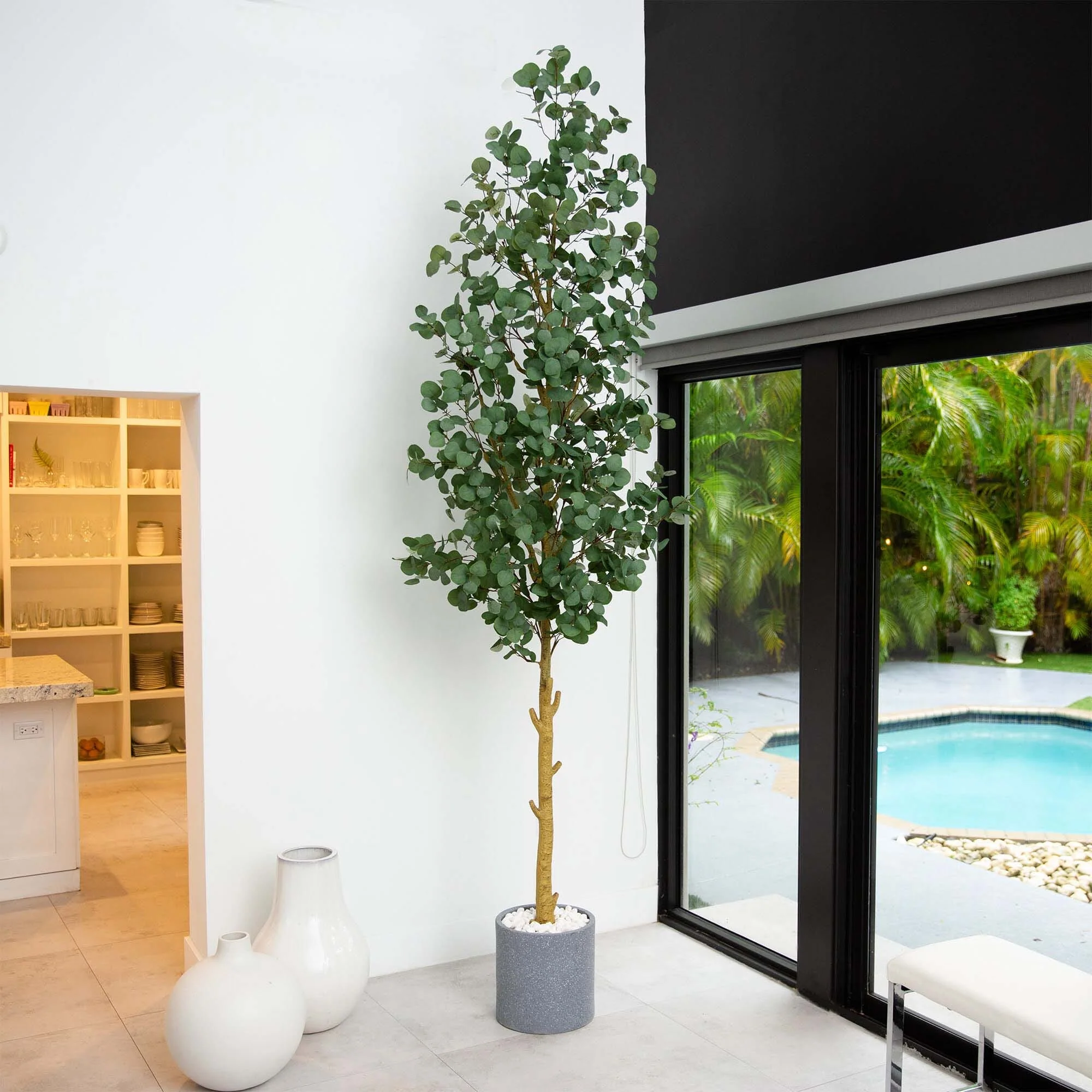 10’ Artificial Eucalyptus Tree - Image 3