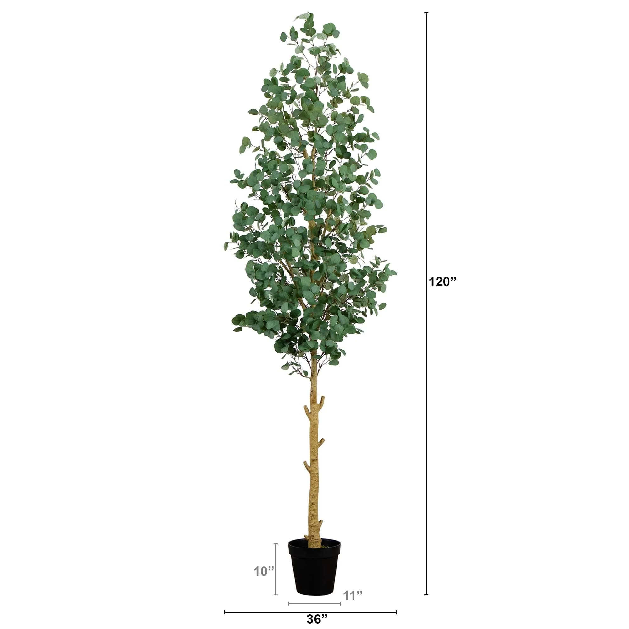 10’ Artificial Eucalyptus Tree - Image 4