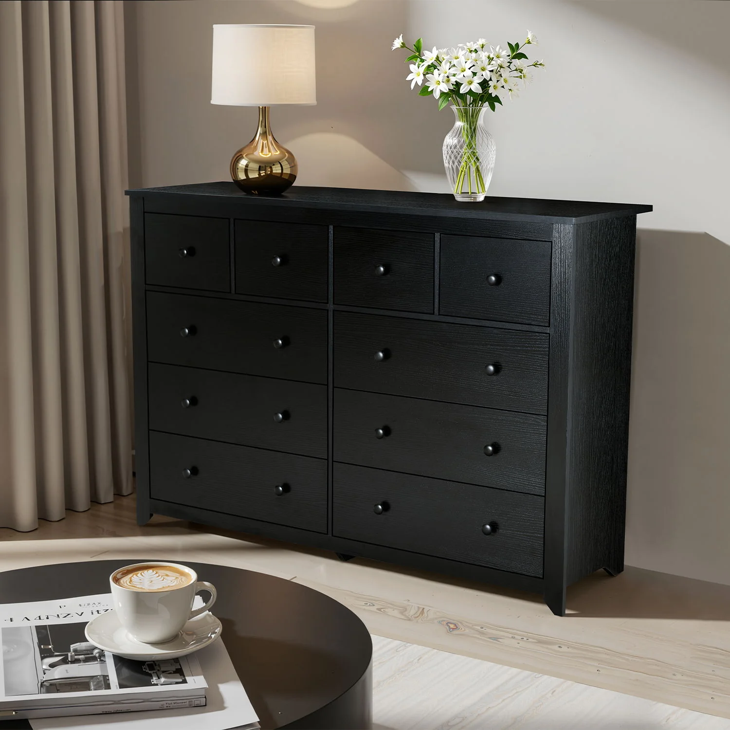 10 Drawer Dresser For Bedroom Ample Storage - Image 3
