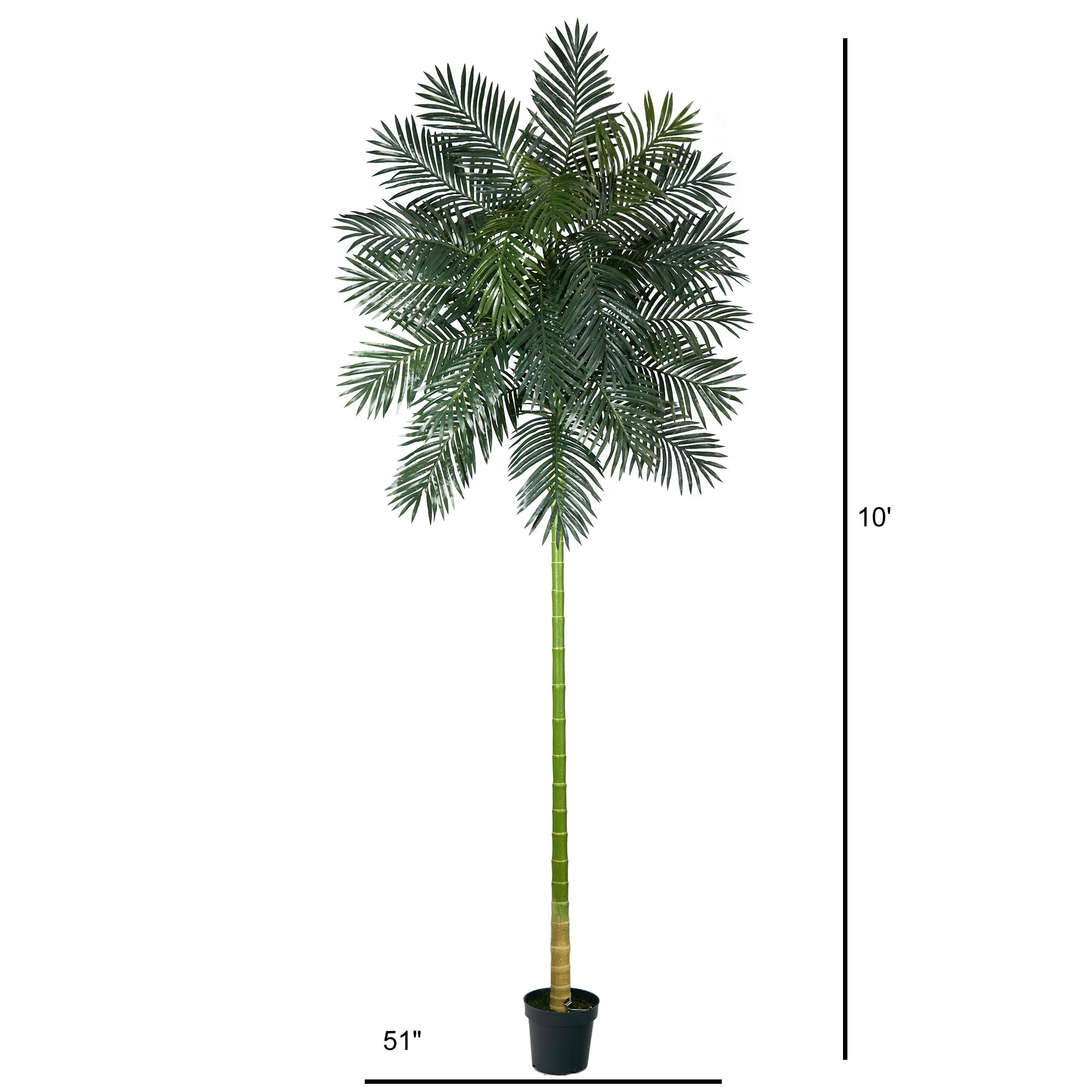 10’ Golden Cane Artificial Palm Tree - Image 4