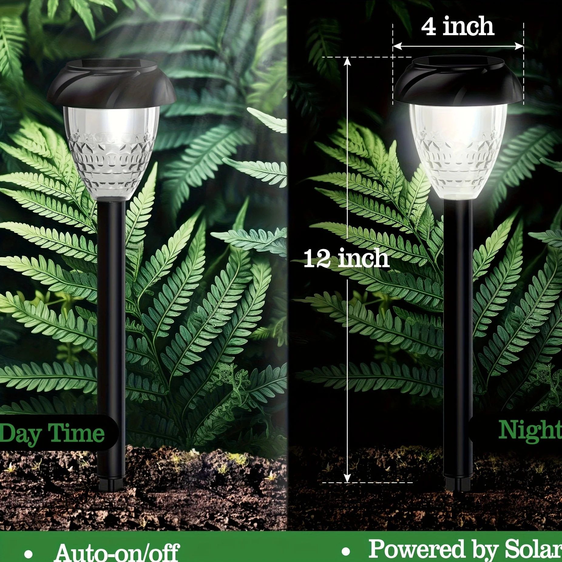 10-Pack Solar Pathway Lights – Bright White LED, Auto On/Off, Mandala Pattern Moktan Sabai - Image 3
