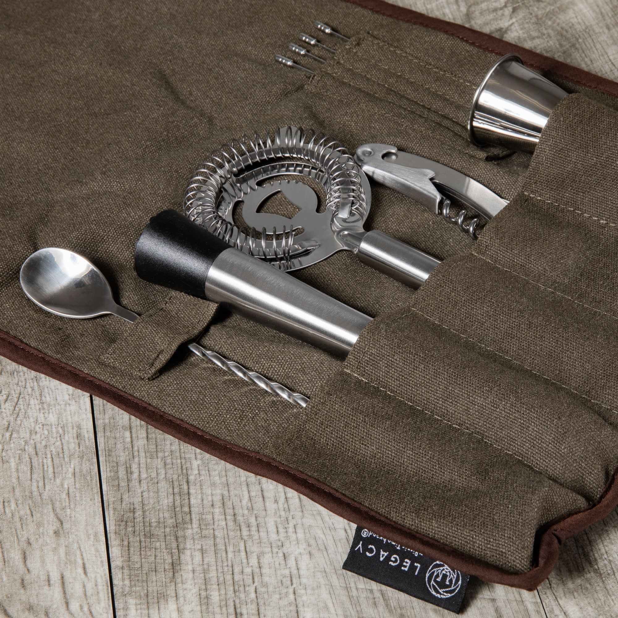 10-Piece Bar Tool Roll Up Kit - Image 2