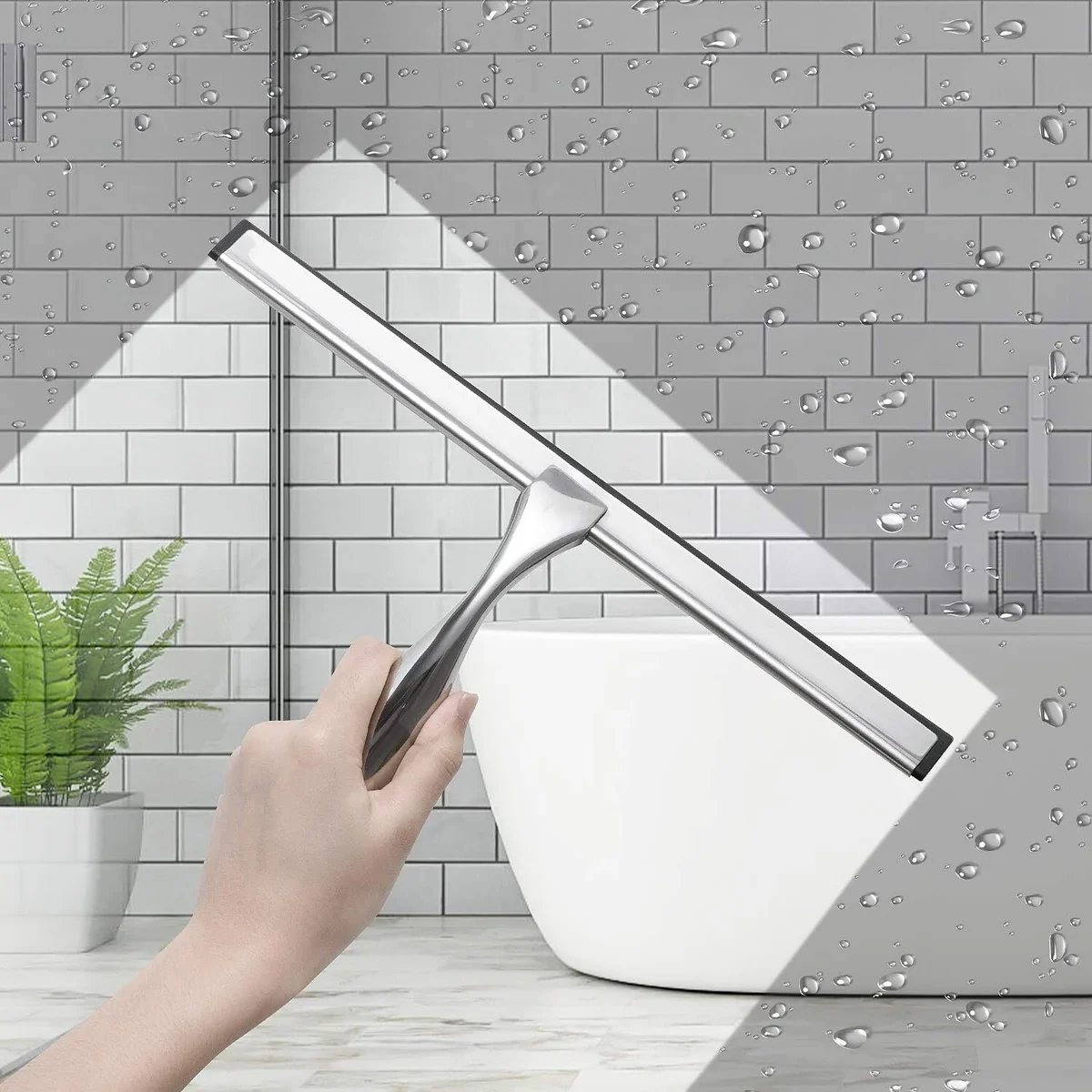 10" Shower Squeegee with 3M Hanger - Image 5