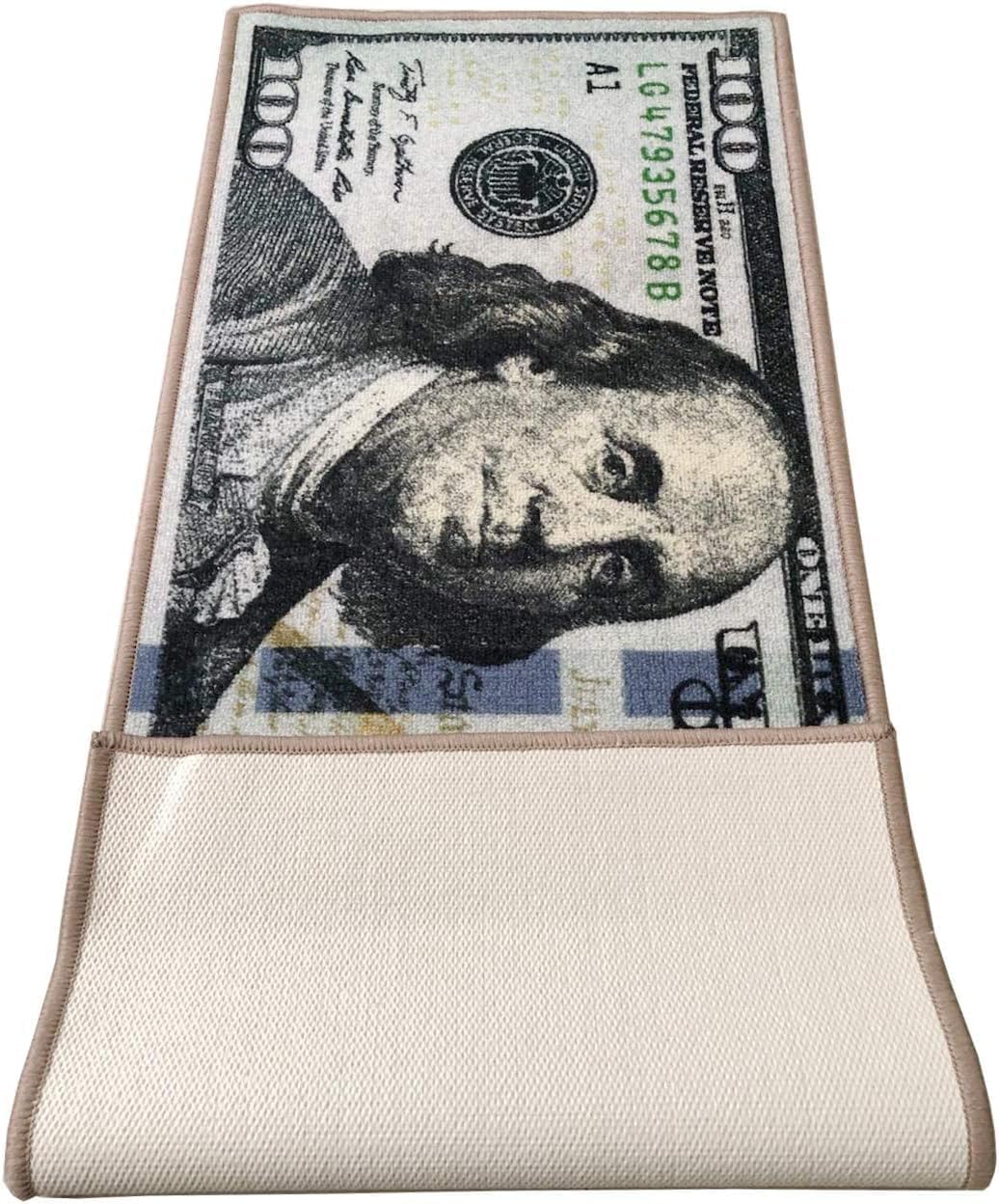 100 Dollar Bill Area Rug Mat 22 x 53 - Image 5