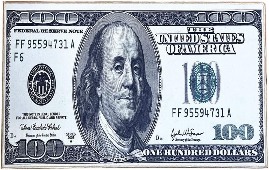 100 Dollar Bill Area Rug Mat 22 x 53 - Image 7