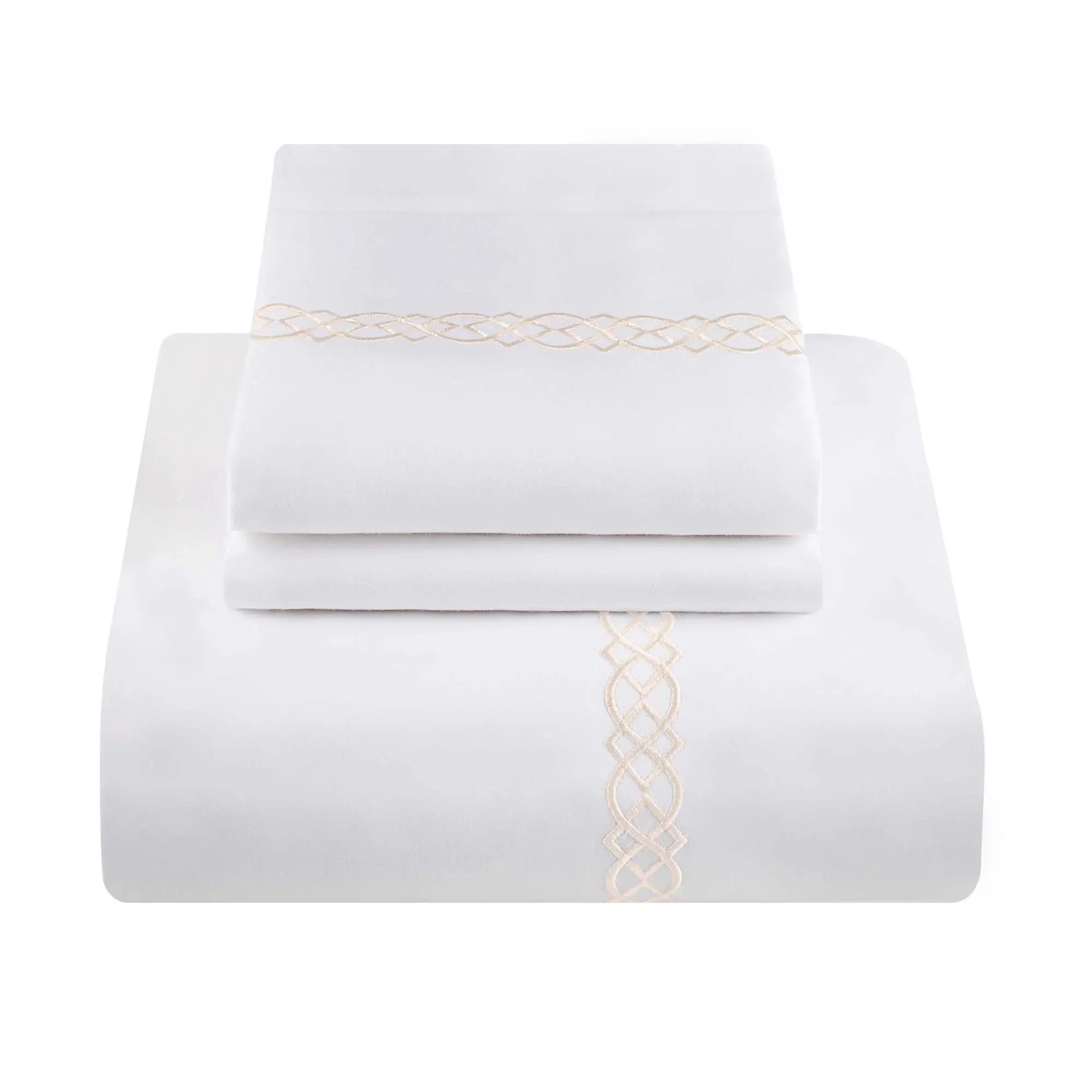 1000 Thread Count Egyptian Cotton Embroidered Duvet Cover Set - Image 4