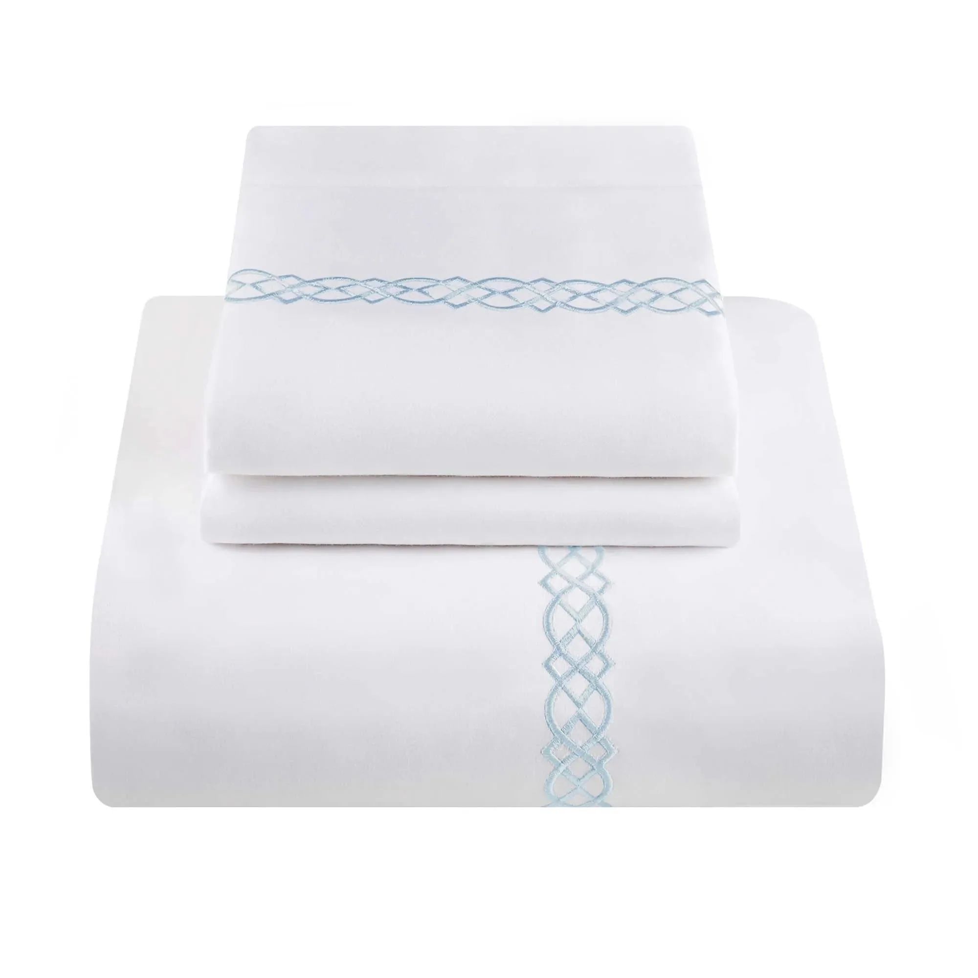 1000 Thread Count Egyptian Cotton Embroidered Duvet Cover Set - Image 5