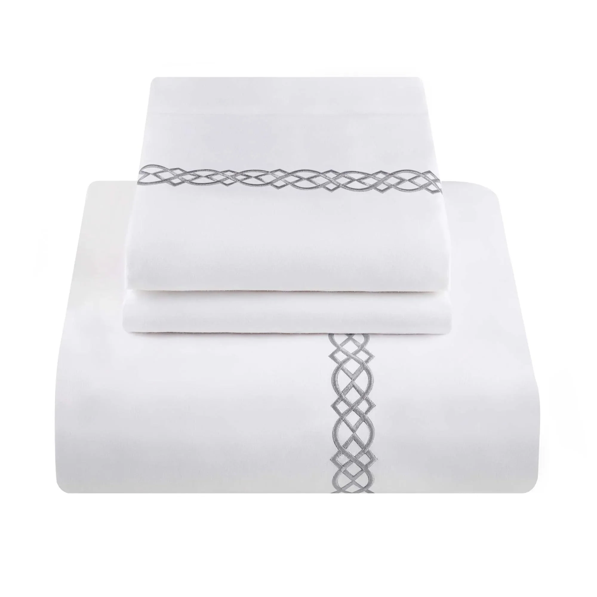 1000 Thread Count Egyptian Cotton Embroidered Duvet Cover Set - Image 6