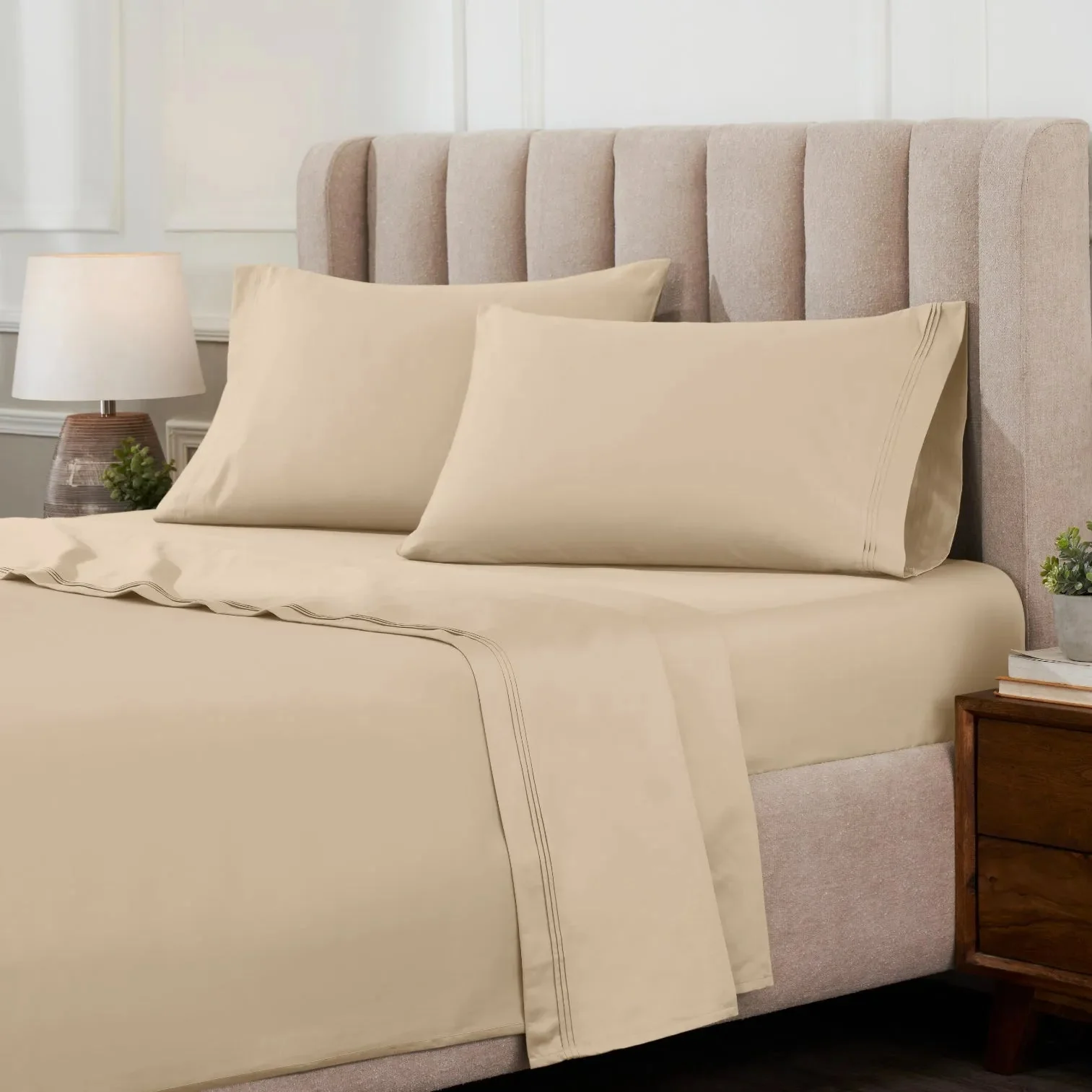 1000 Thread Count Egyptian Cotton Sateen Extra-Deep Sheet Set - Image 5