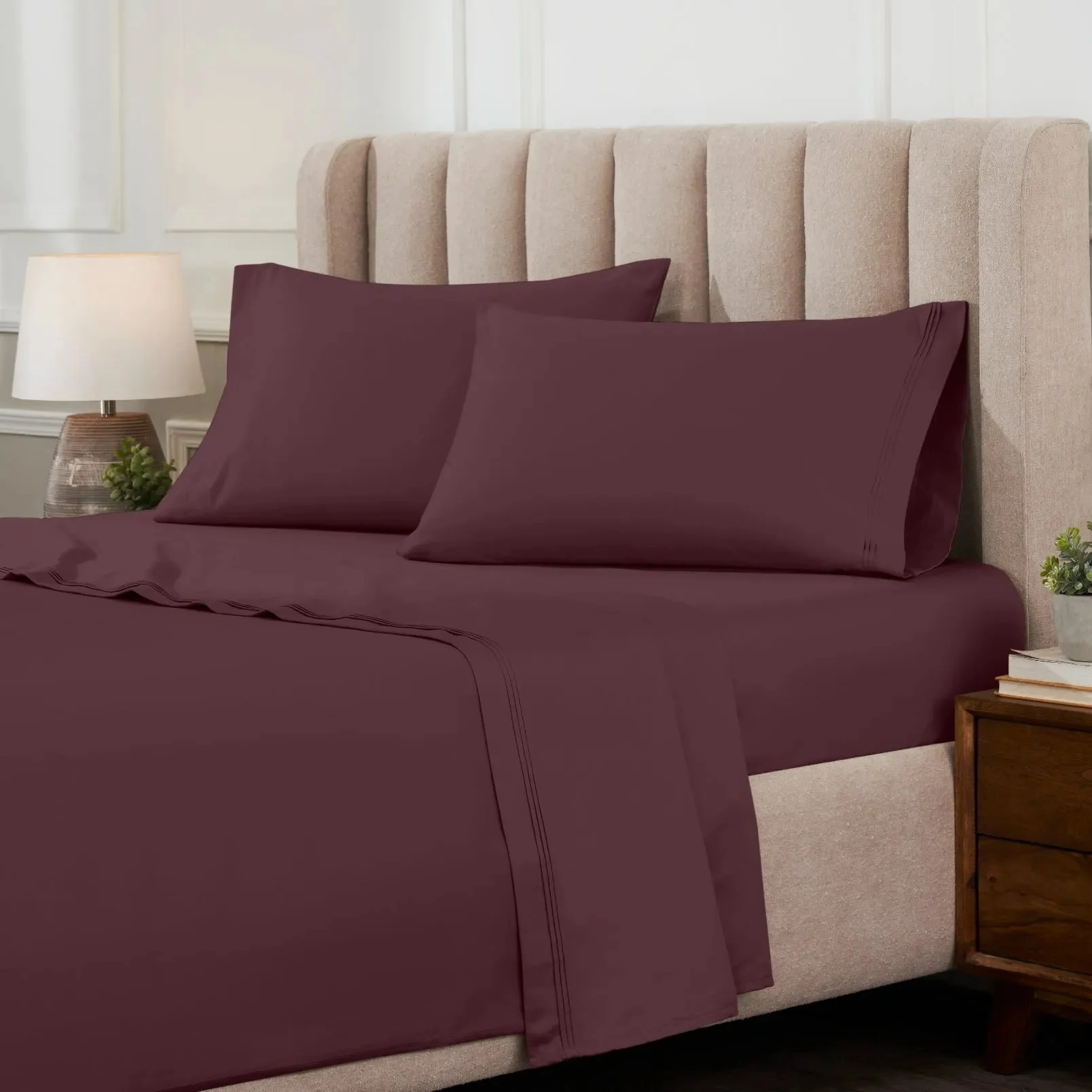 1000 Thread Count Egyptian Cotton Sateen Extra-Deep Sheet Set - Image 7