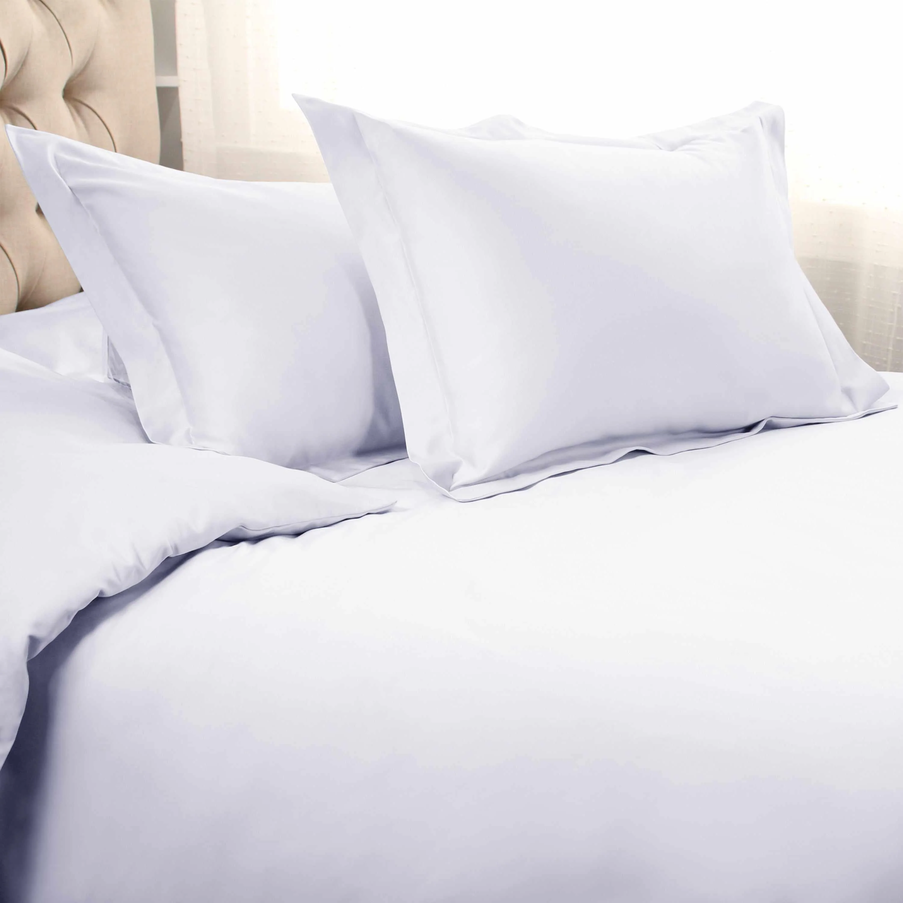 1000 Thread Count Egyptian Cotton Solid Duvet Cover Set - Image 14