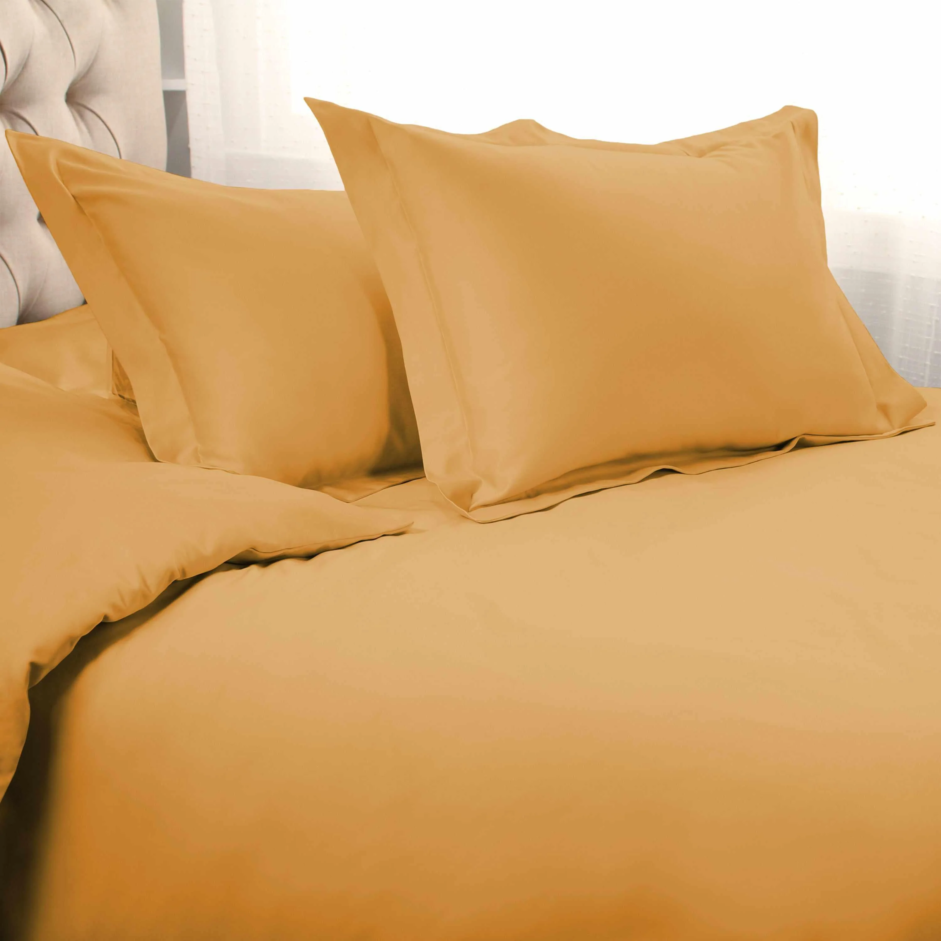 1000 Thread Count Egyptian Cotton Solid Duvet Cover Set - Image 17