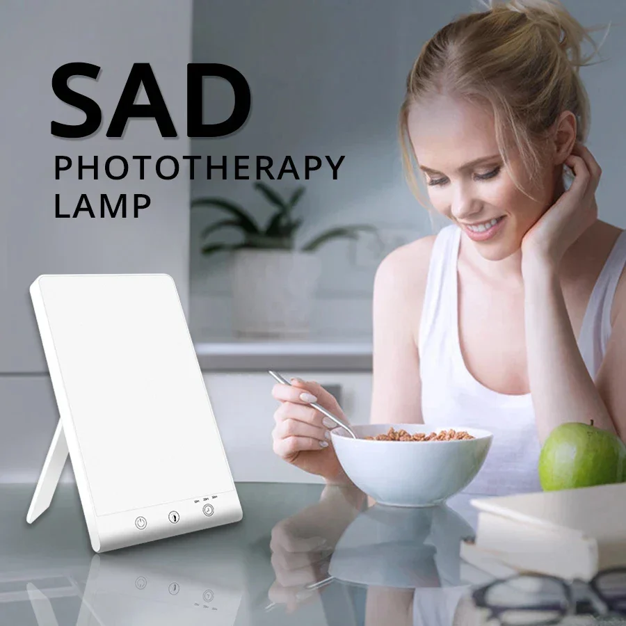 10000 Lux SAD Light Daylight Therapy Lamp Touch Dimmable UV-Free Happy Mood Light - Image 2