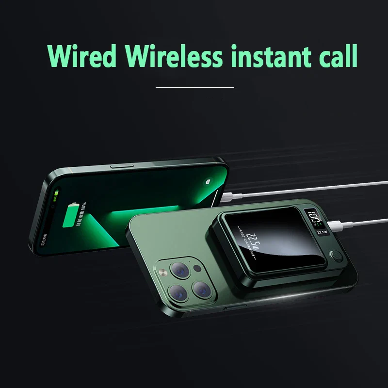 100000mAh Magnetic Wireless Power Bank 22.5W Fast Charging for iPhone & Samsung - Image 5