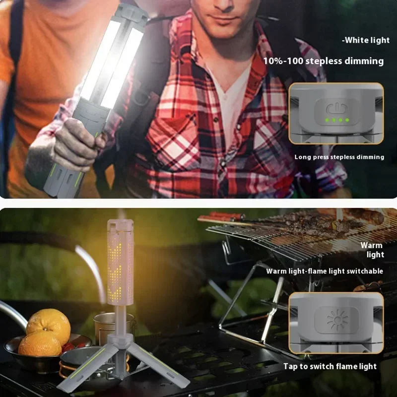 1000LM Rechargeable Camping Lantern Retractable Work Light Hiking Emergency - Image 3