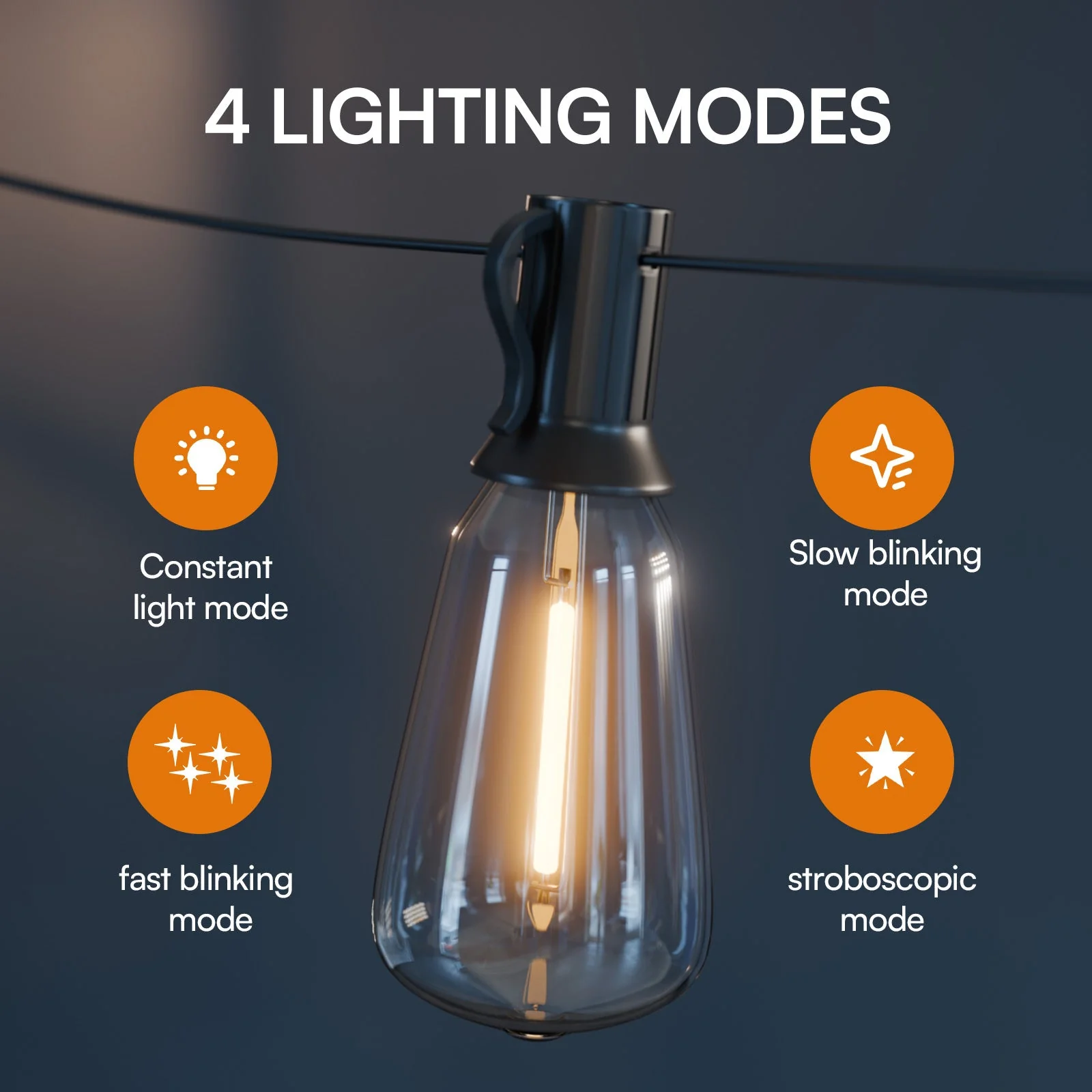 100FT Solar String Lights Outdoor – Waterproof LED Globe Lights for Patio & Garden - Image 10