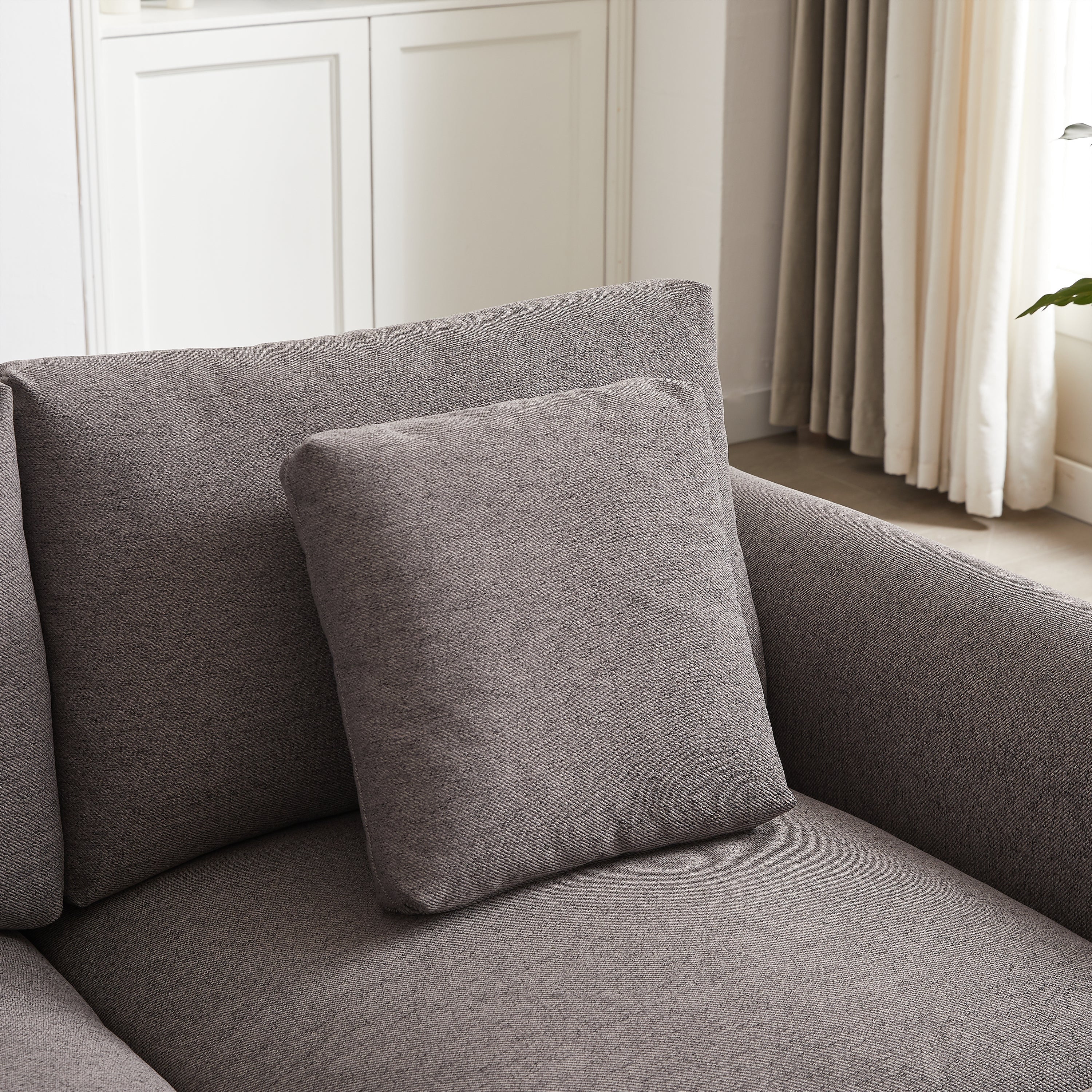 102.2 Inch Combination Modular Sofa with Ottoman Grey - Image 14