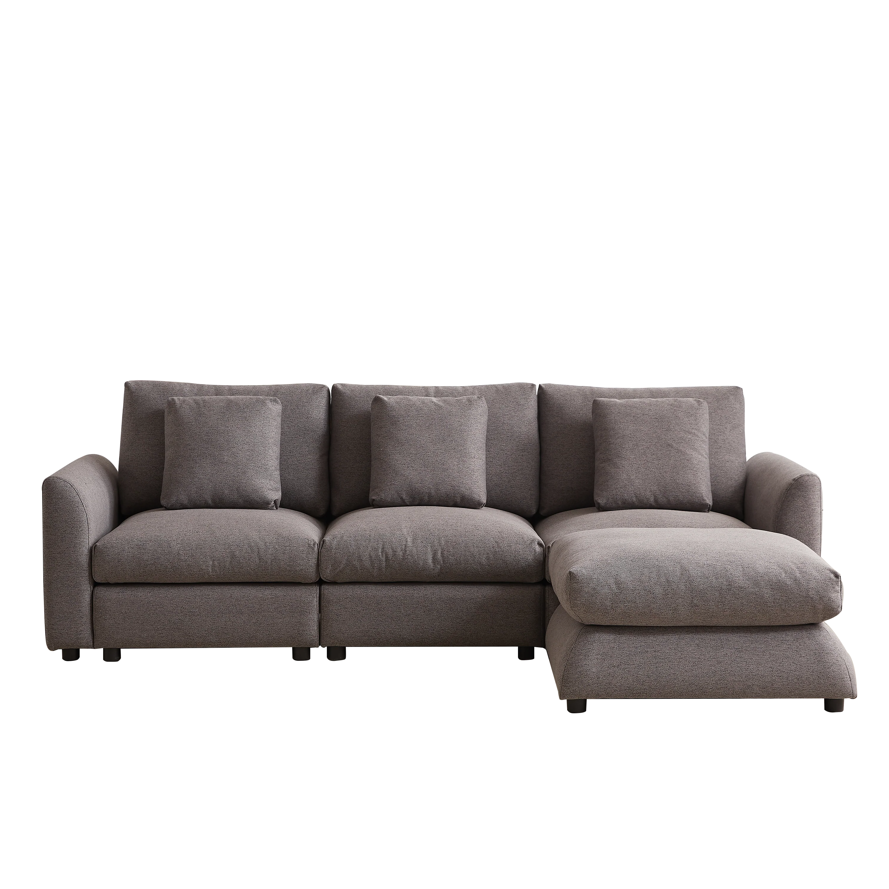 102.2 Inch Combination Modular Sofa with Ottoman Grey - Image 18