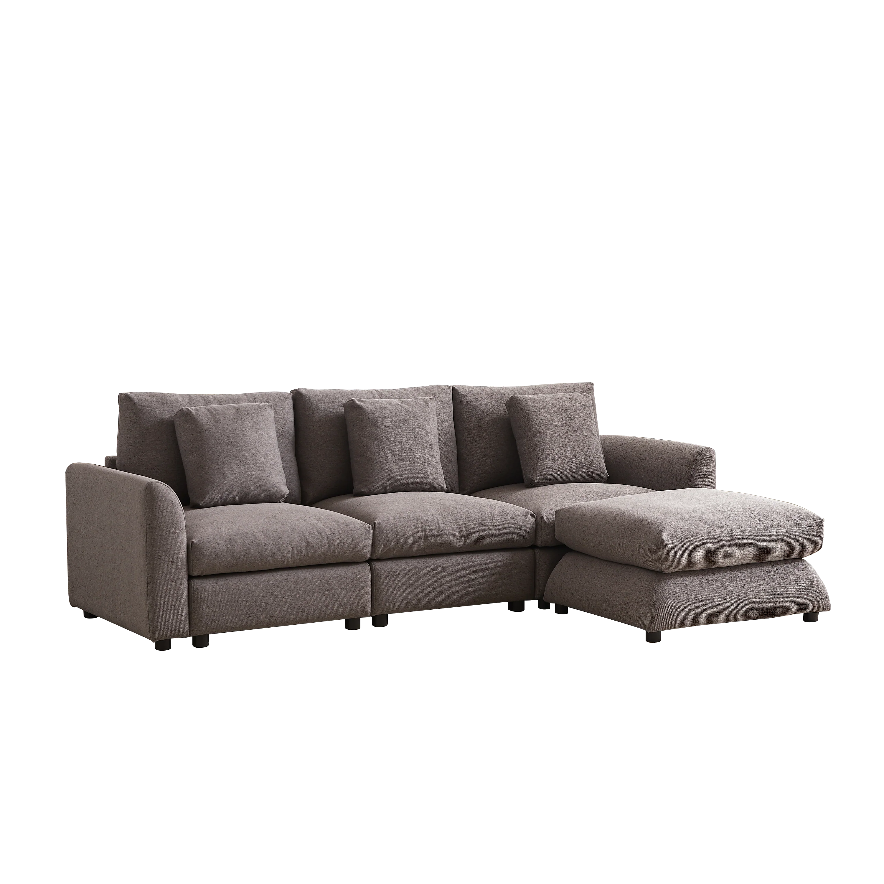 102.2 Inch Combination Modular Sofa with Ottoman Grey - Image 20