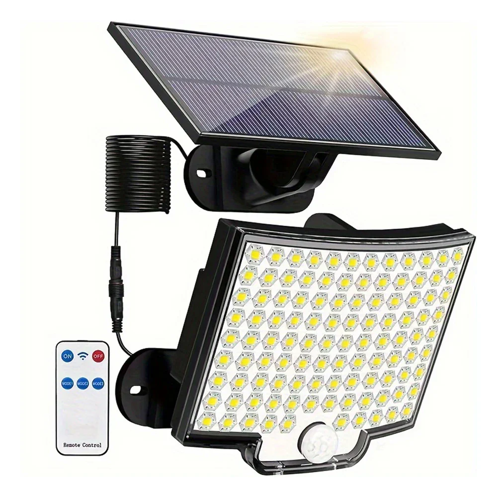 106LED Solar Motion Sensor Outdoor Light Waterproof Security Wall Flood Lamp - Image 7