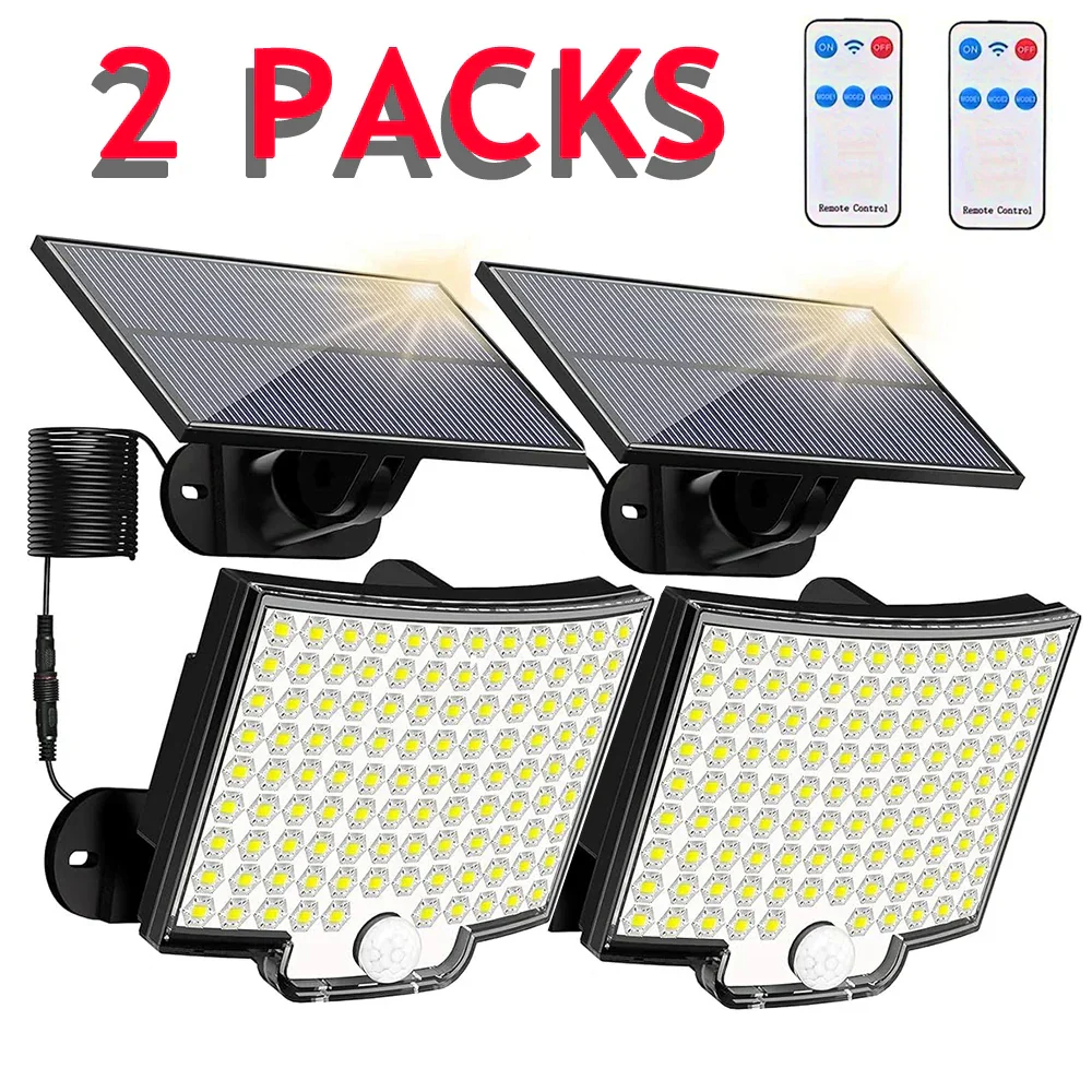 106LED Solar Motion Sensor Outdoor Light Waterproof Security Wall Flood Lamp - Image 8
