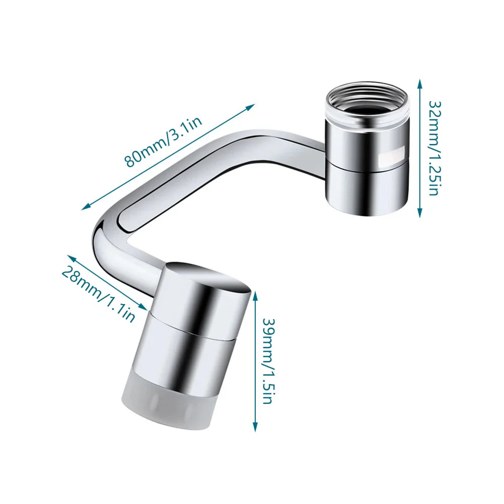 1080° Rotating Faucet Extender Kitchen Tap Aerator Dual Spray Sink Attachment - Image 6