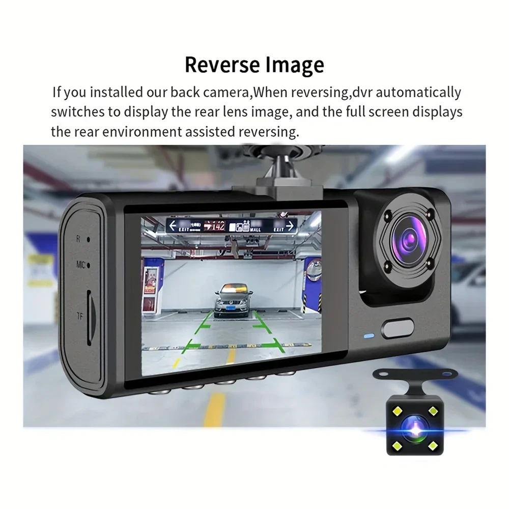 1080P Dash Cam with IR Night Vision and 3-Channel Recording - Image 7