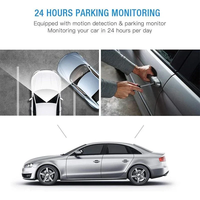 1080P Dual Dash Cam Front & Rear Camera 4" LCD Wide Angle Car DVR - Image 8