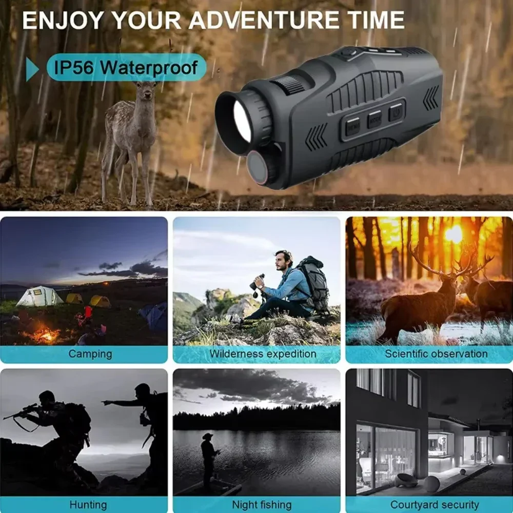 1080P Night Vision Monocular with Infrared Zoom HD Hunting Telescope for Day/Night Use - Image 6