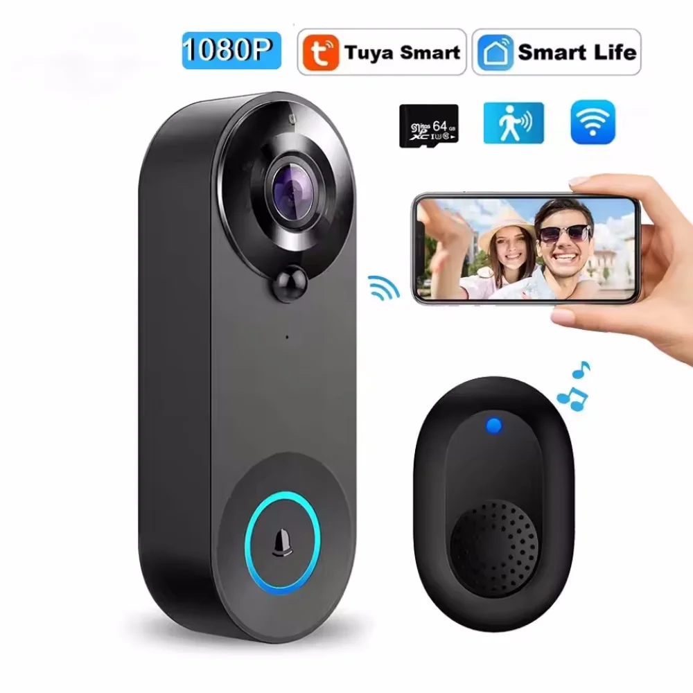 1080P Smart Video Doorbell WiFi Camera PIR Motion Detection Two Way Audio - Image 3