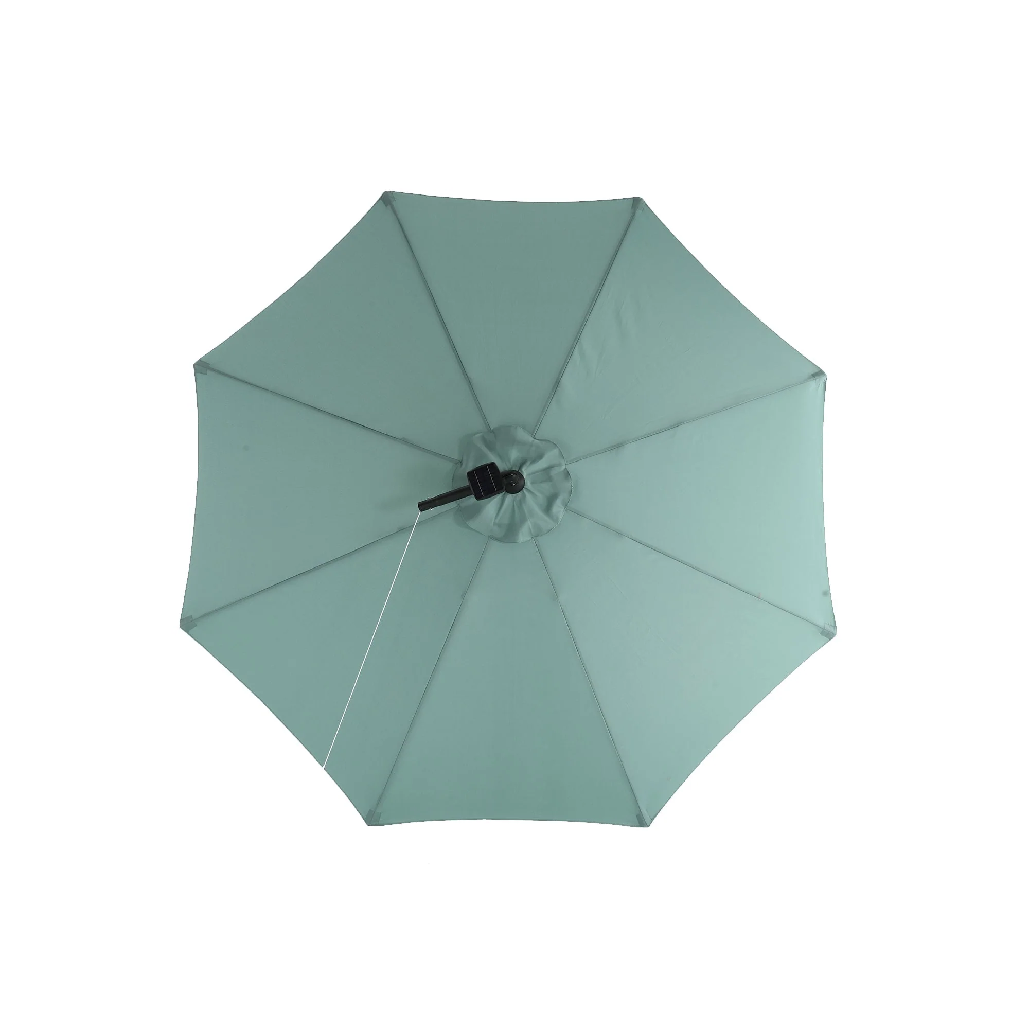 10ft Solar LED Offset Hanging Patio Umbrella (Light Green) - Image 14