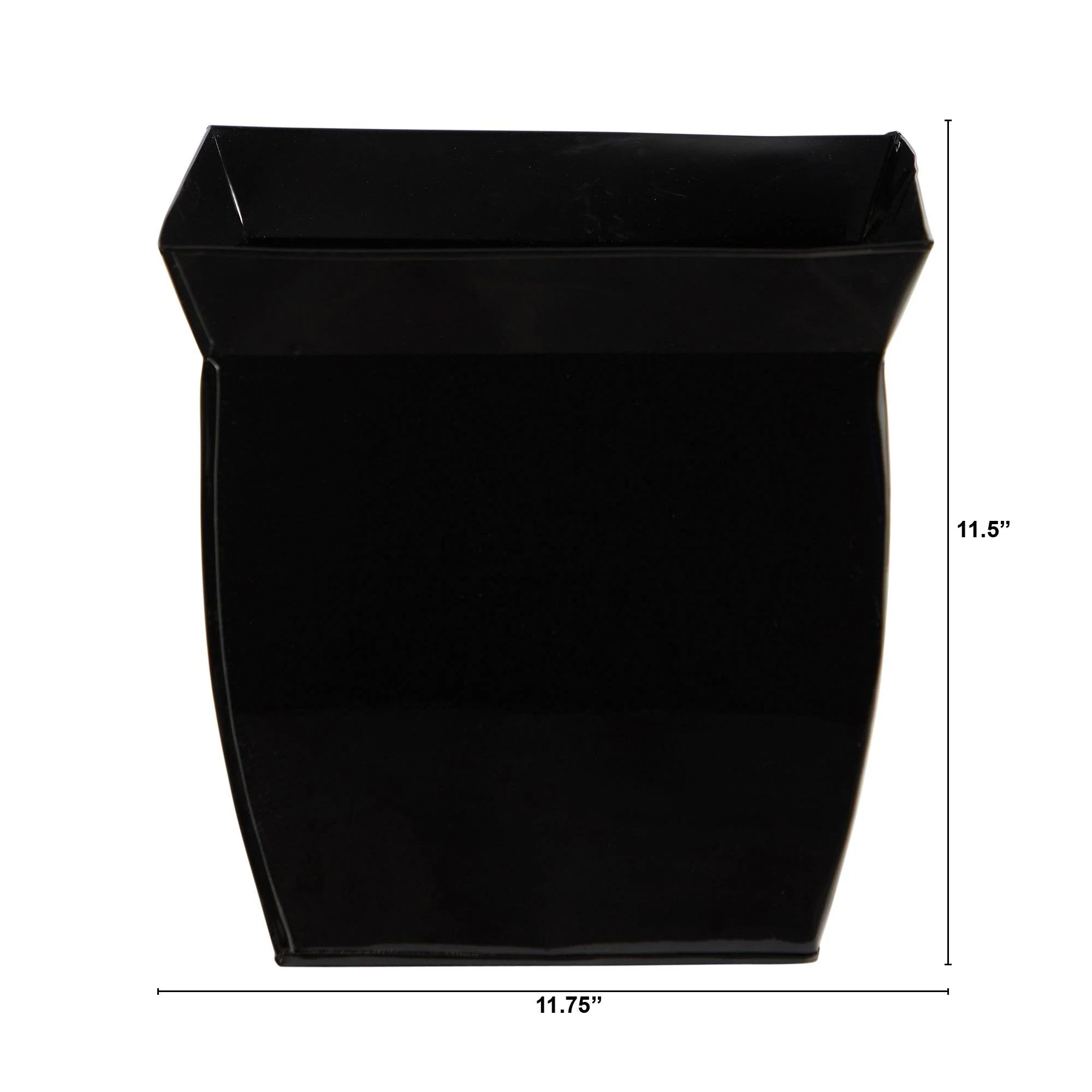 11.75” Fluted Metal Square Planter - Image 2