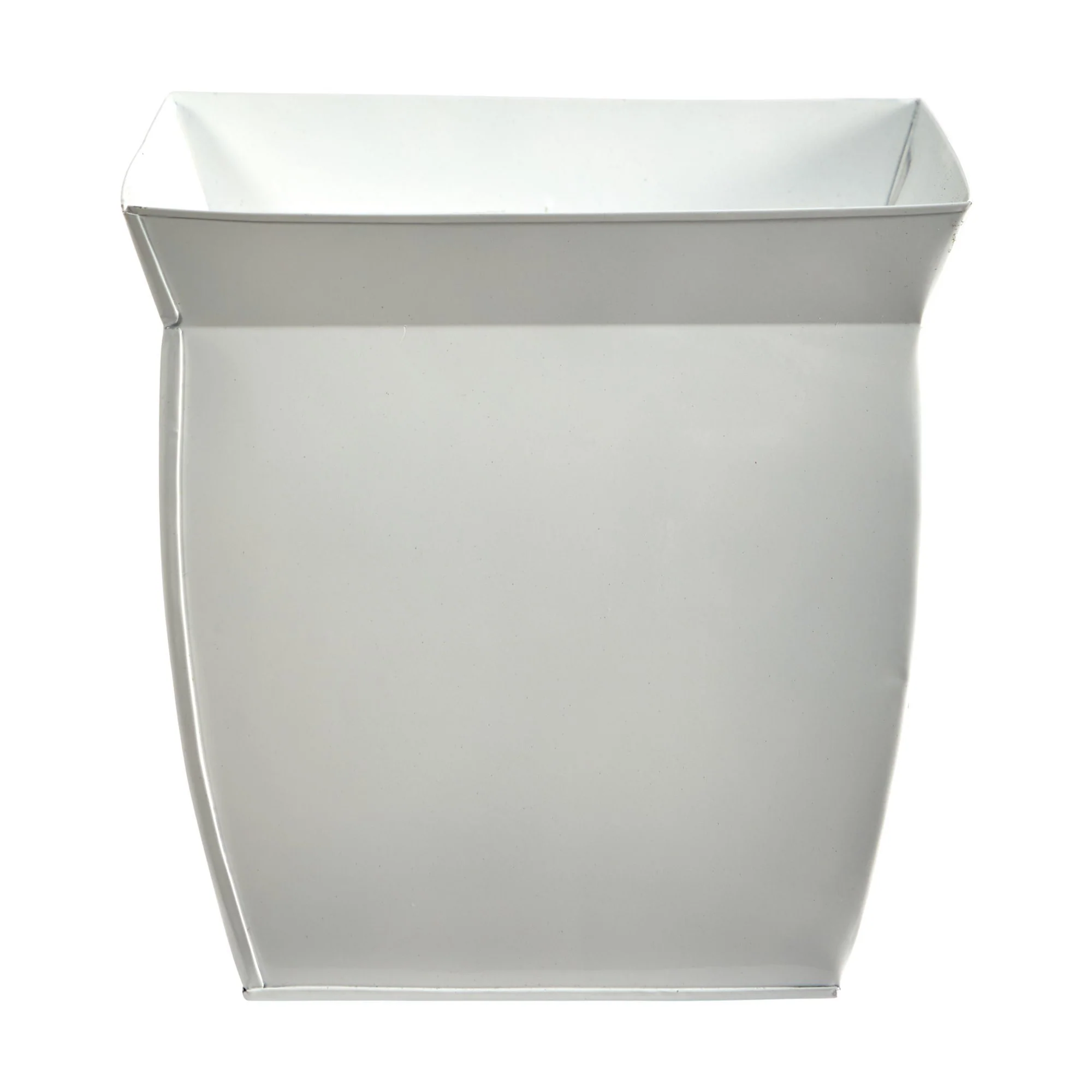 11.75” Fluted Metal Square Planter - Image 4
