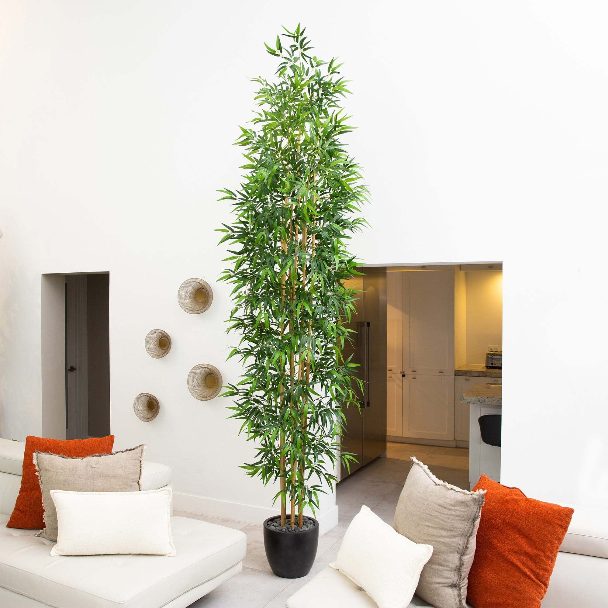 11’ Artificial Bamboo Tree with Real Bamboo Trunks - Image 3