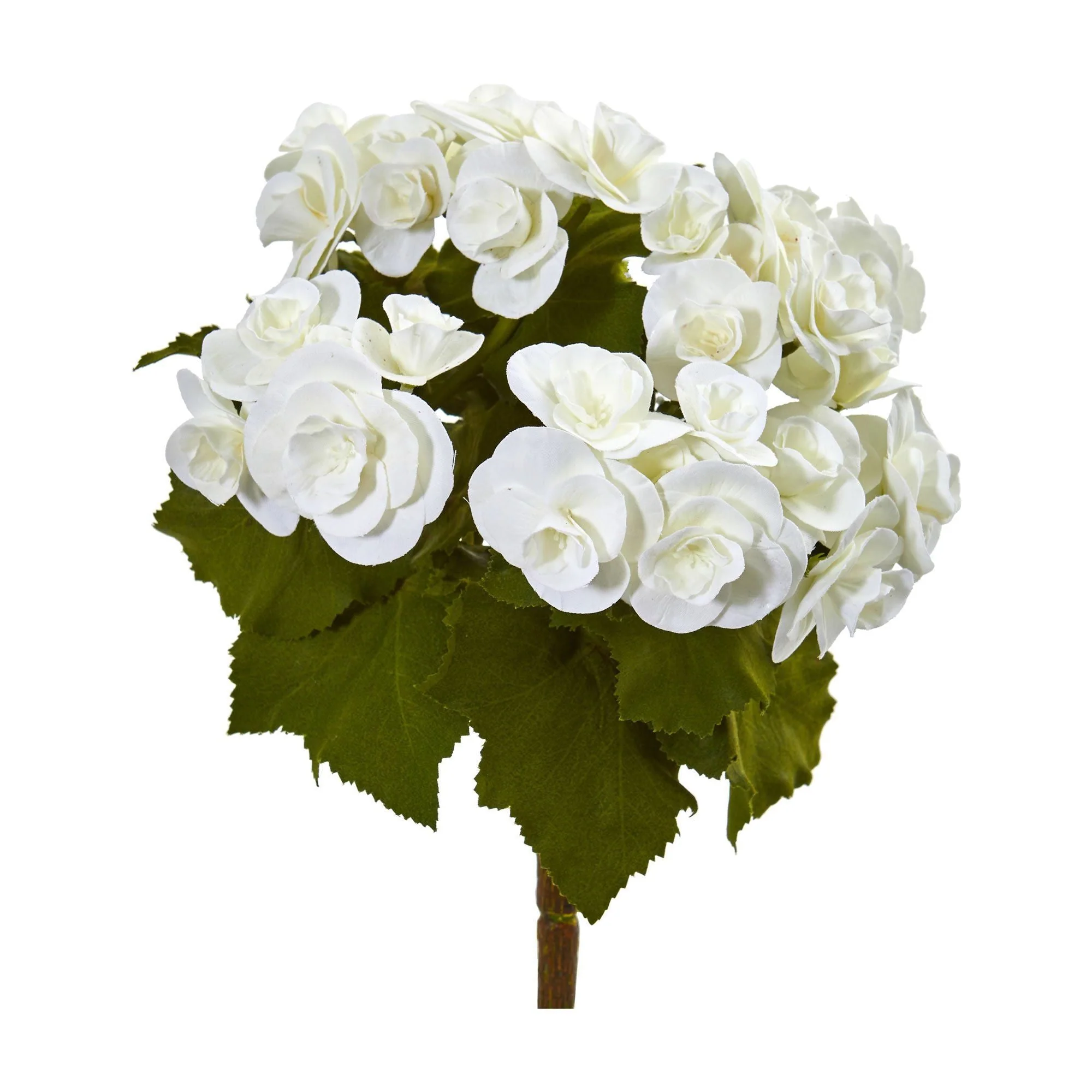 11” Begonia Bush Artificial Flower (Set of 4) - Image 2