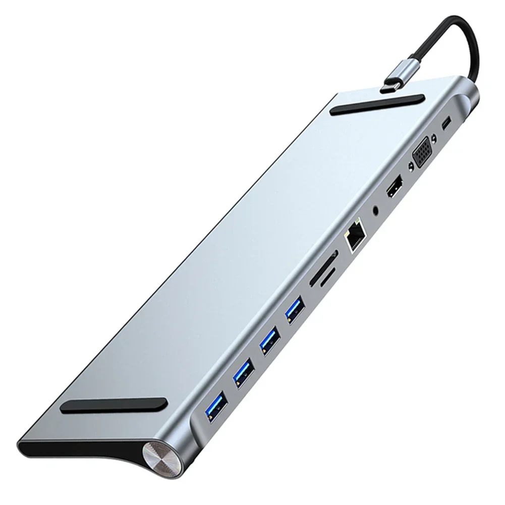 11 in 1 USB C Docking Station 4K HDMI VGA Ethernet 100W PD Hub for Laptop - Image 6