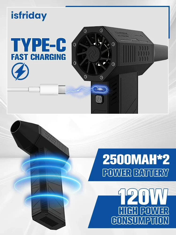 110000RPM Electric Air Duster Cordless Compressed Air Blower Mini Turbo Cleaner - Image 4