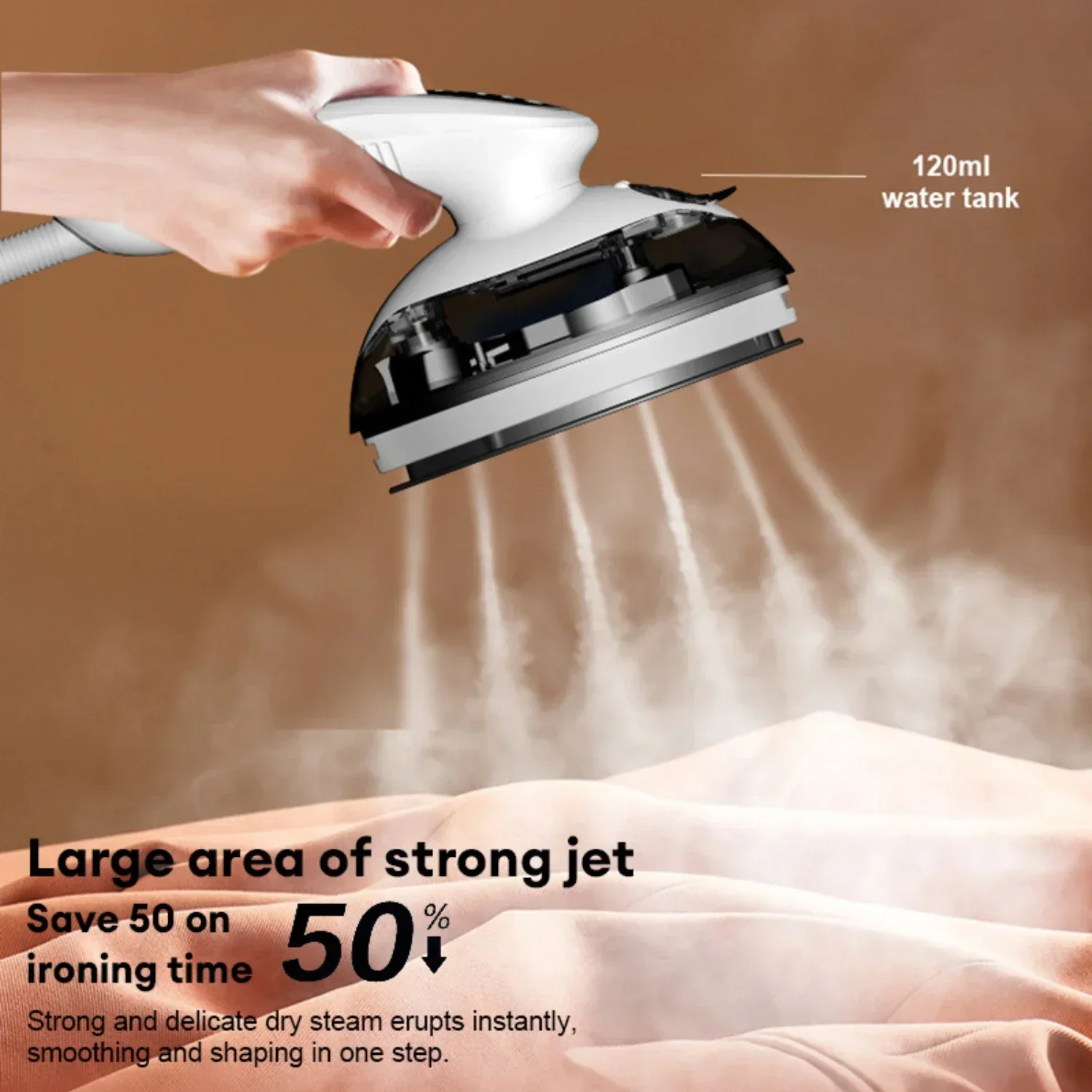 1100W Handheld Garment Steamer Portable Steam Iron Cleaner for Home Travel - Image 6
