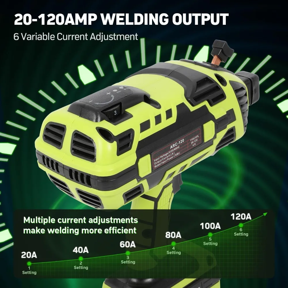 110V Handheld Portable Welding Machine IGBT Inverter ARC Welder 20-120Amp Gun - Image 5