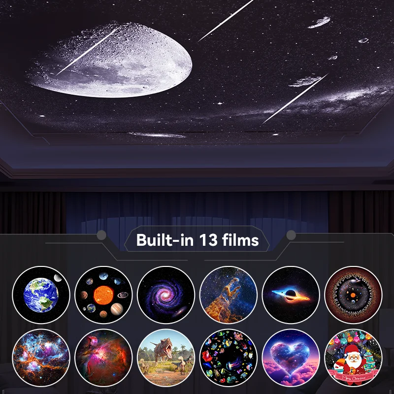 12-in-1 Galaxy Star Projector Night Light Planetarium Space Lamp Kids Room - Image 2