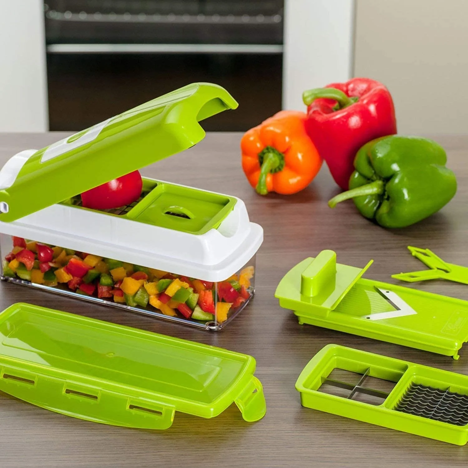 12-in-1 Vegetable Slicer Chopper with Container Multi Blade Food Cutter - Image 5