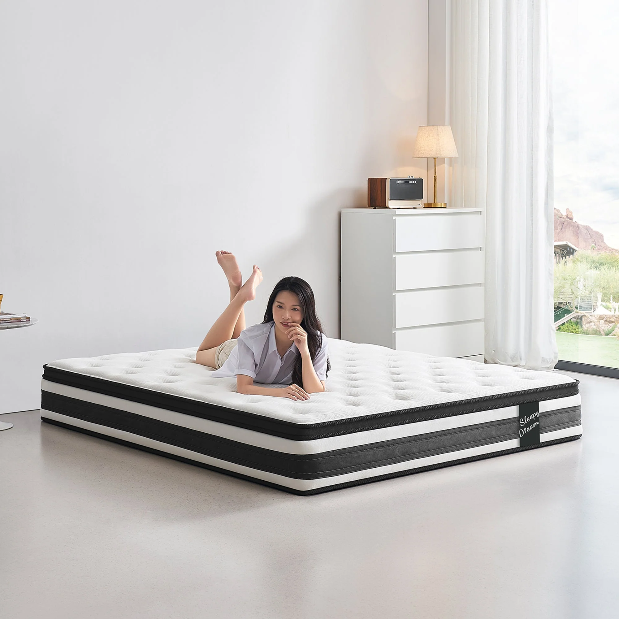 12 Inch King Size Hybrid Mattress with 7-Zoned Memory Foam and Pocket Springs - Image 2