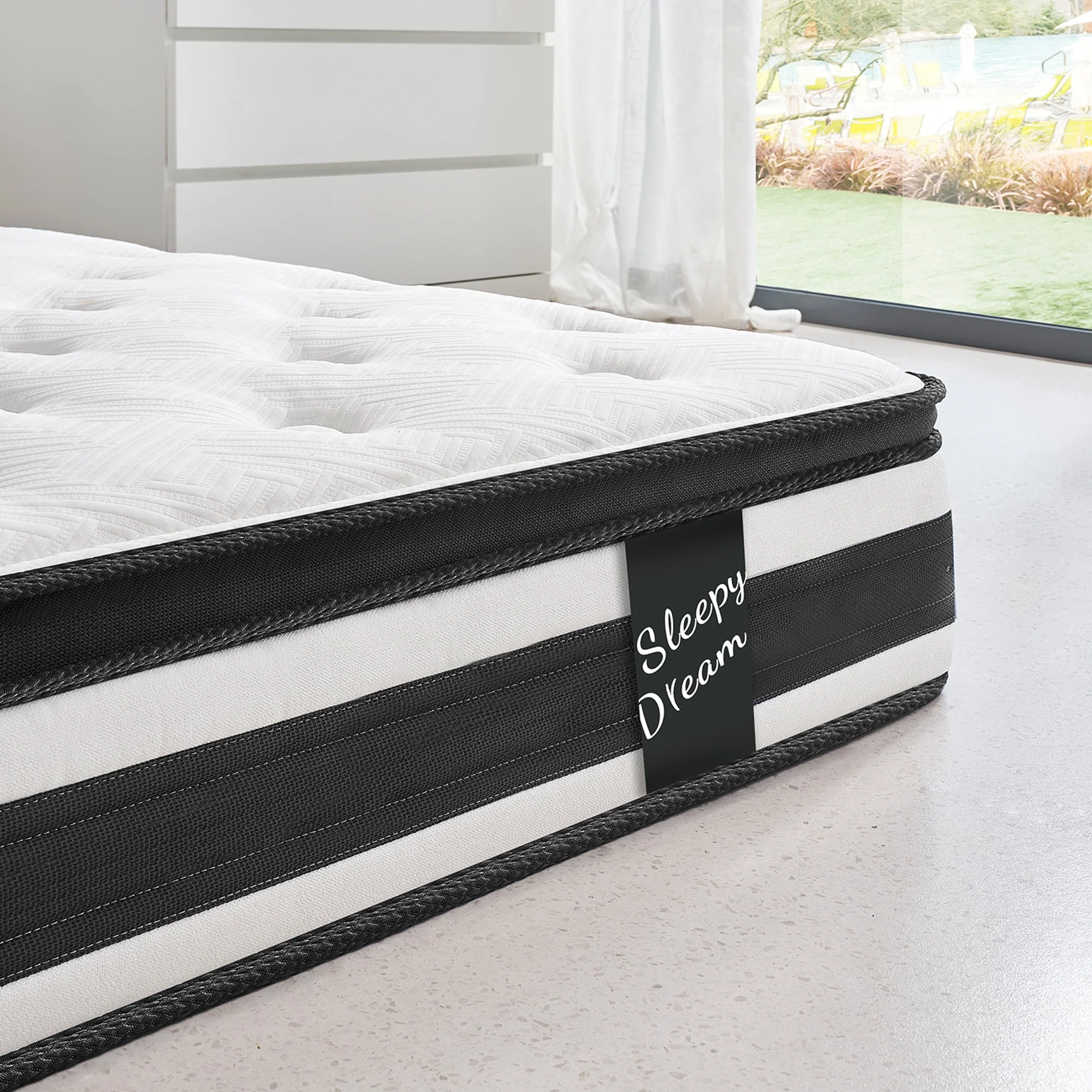 12 Inch King Size Hybrid Mattress with 7-Zoned Memory Foam and Pocket Springs - Image 7