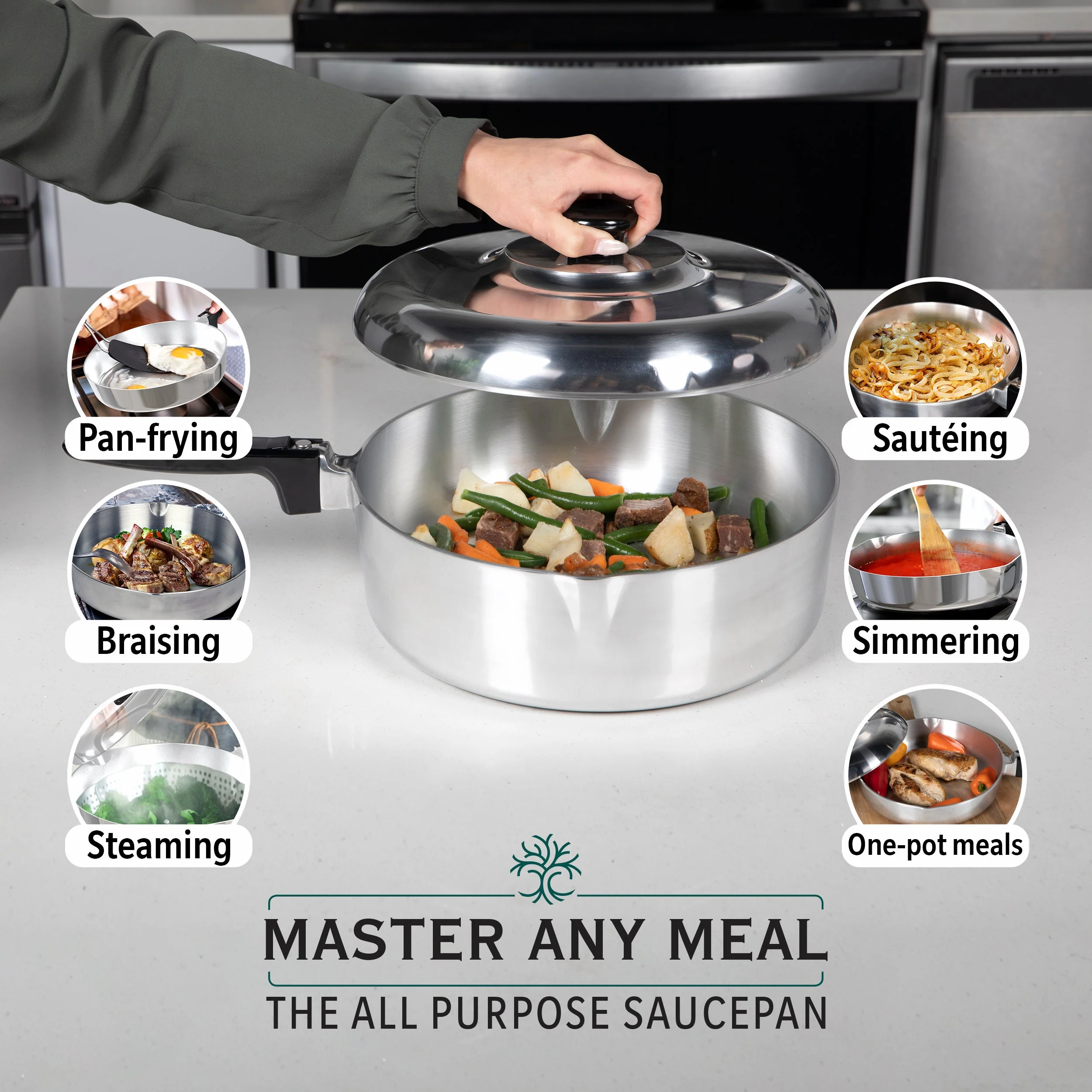 12 Inch Sauté Pan with Lid - Image 10