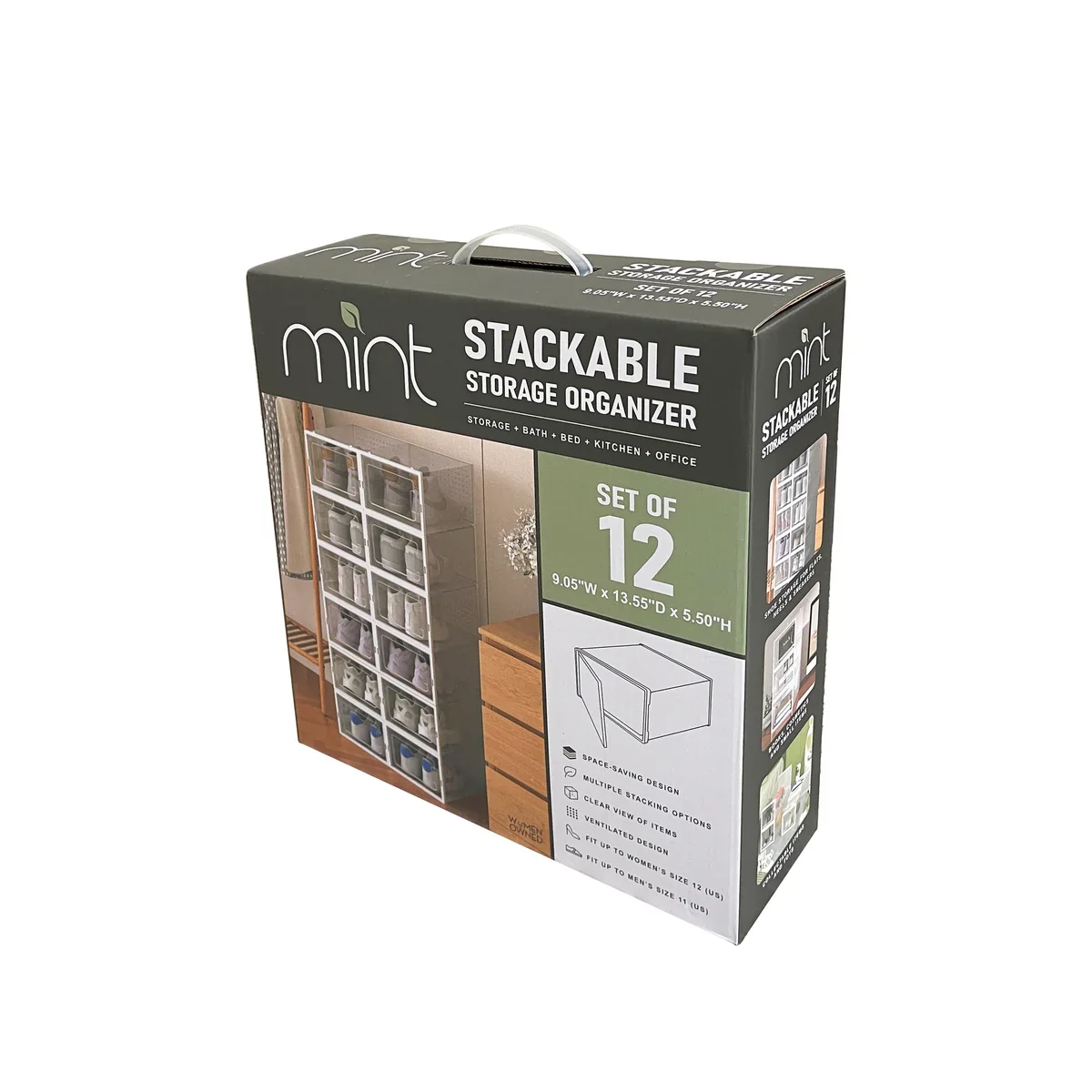 12 Pack of Plastic Stackable Shoe Boxes - Image 10
