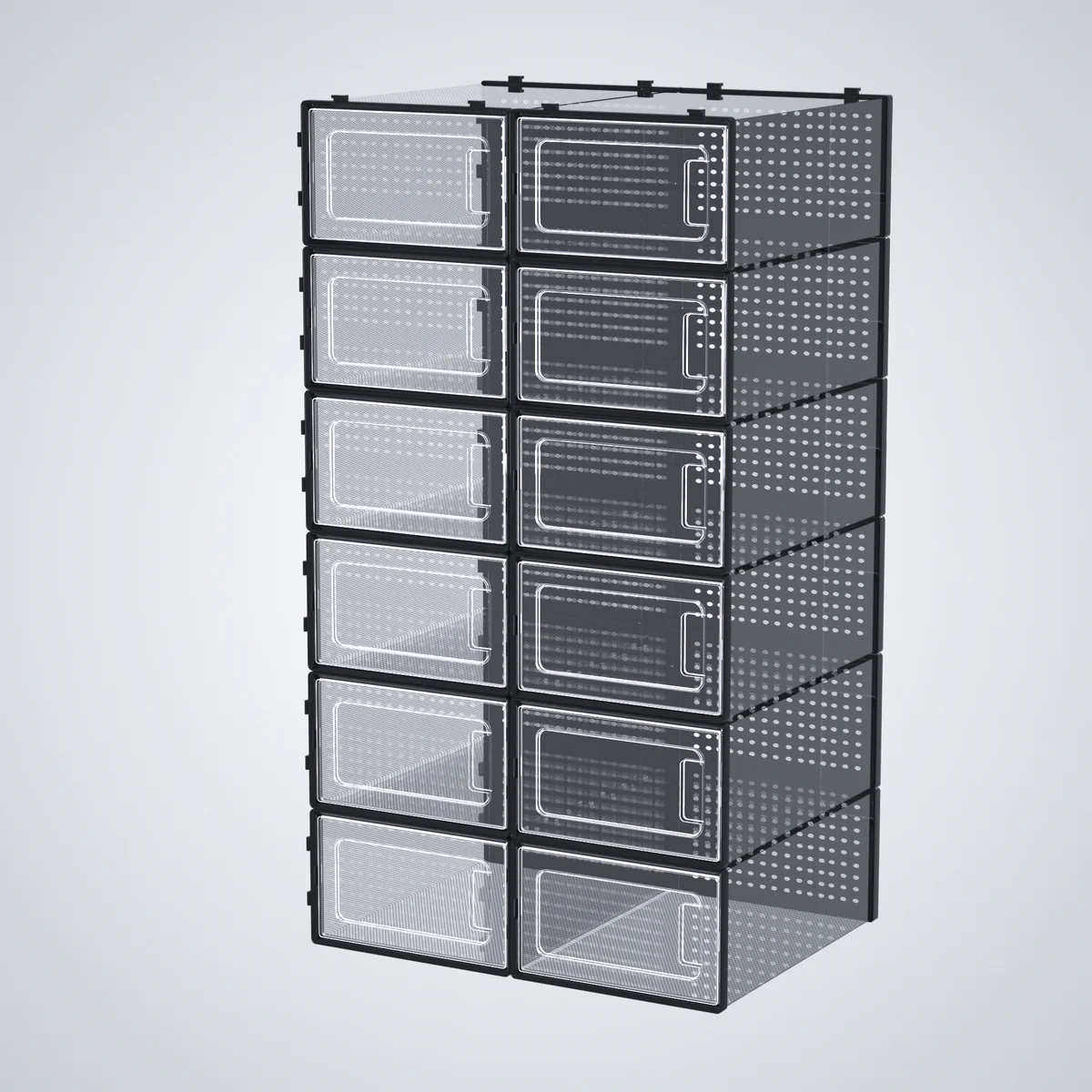 12 Pack of Plastic Stackable Shoe Boxes - Image 14