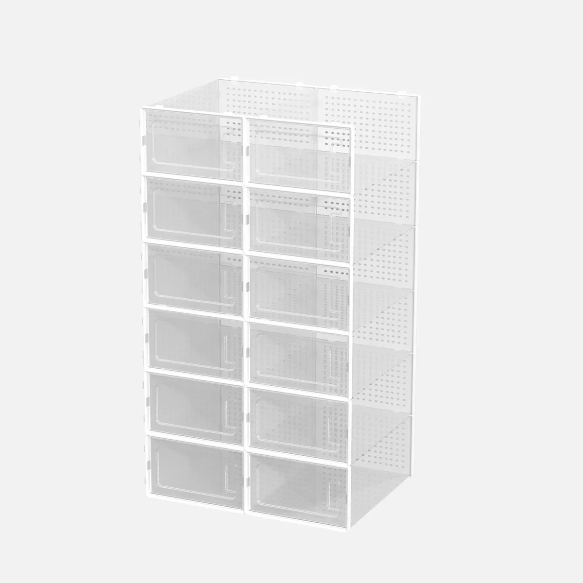 12 Pack of Plastic Stackable Shoe Boxes - Image 21